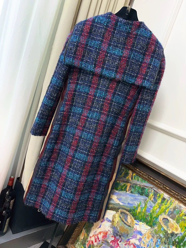 Chanel Chanel Hamburger series tweed red and blue plaid navy coll Size XS / US 0-2 / IT 36-38 - 2 Thumbnail