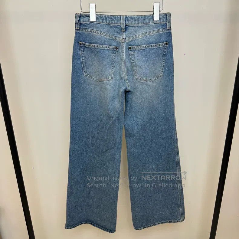Louis Vuitton Louis Vuitton Washed Blue Leather Straight Leg Jeans Size US 36 / EU 52 - 2 Thumbnail