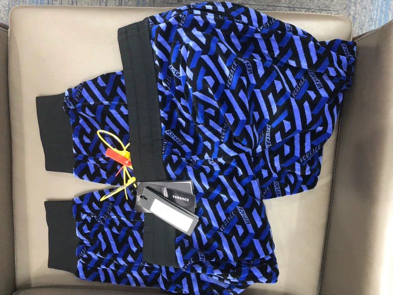 Versace Versace Threaded Greek slacks Size US 42 / EU 58 - 1 Thumbnail