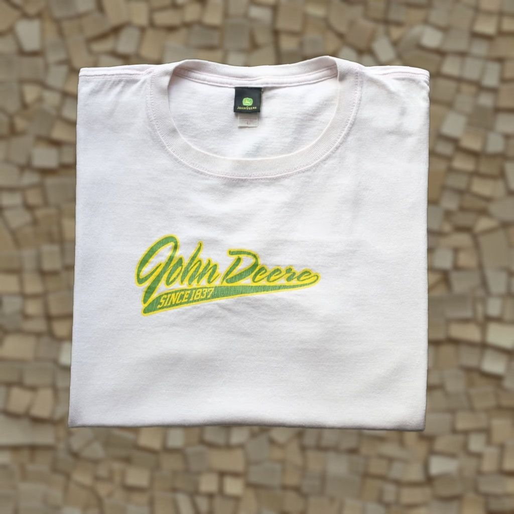 John Deere JOHN DEERE TRACTOR VTG 90s OUTDOOR PINK T SHIRT WOMENs ADULT SZ L Size L / US 10 / IT 46 - 1 Thumbnail