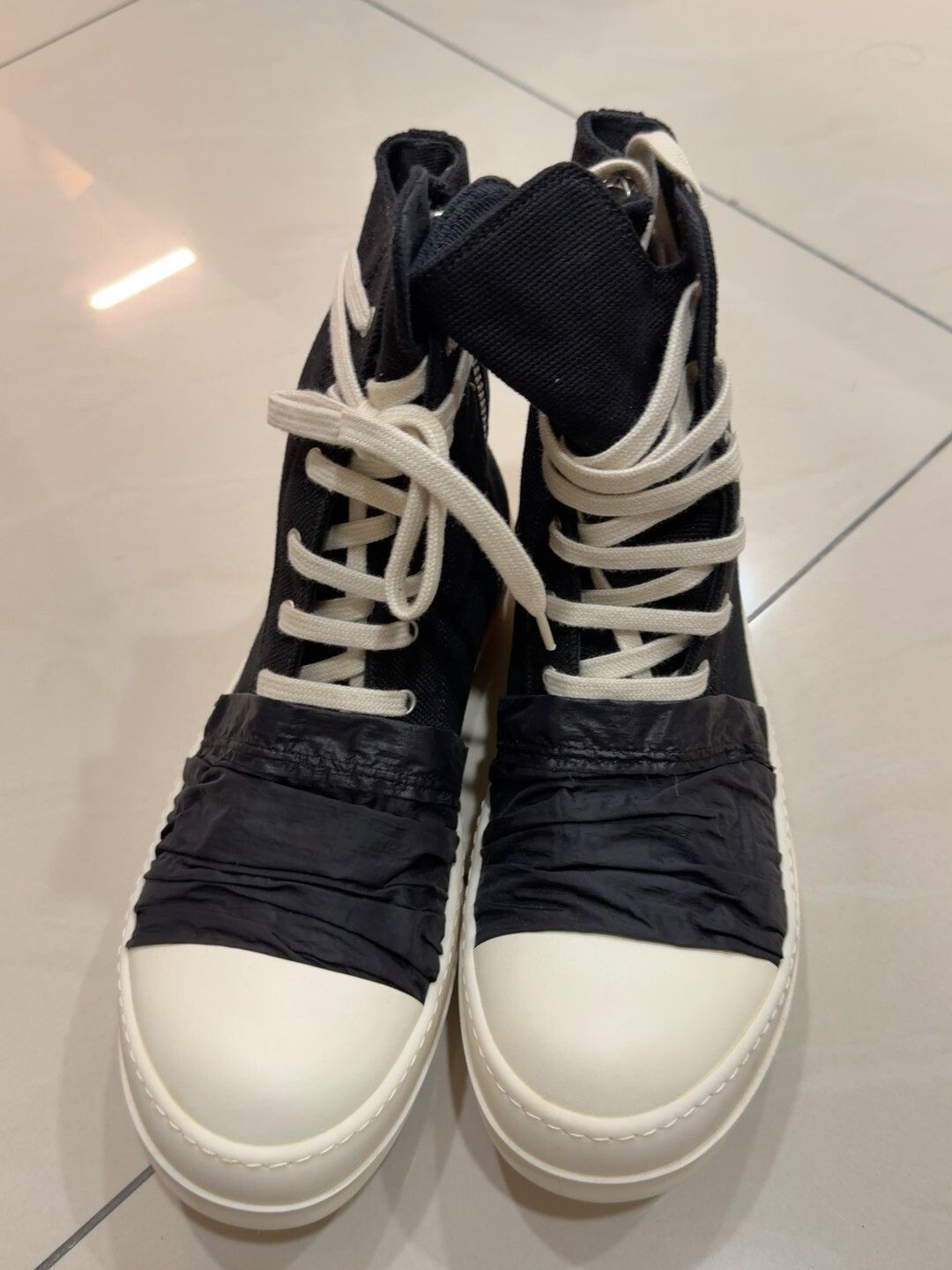 Rick Owens Rick Owens High-Top Canvas Sneakers Size US 10 / EU 43 - 1 Thumbnail