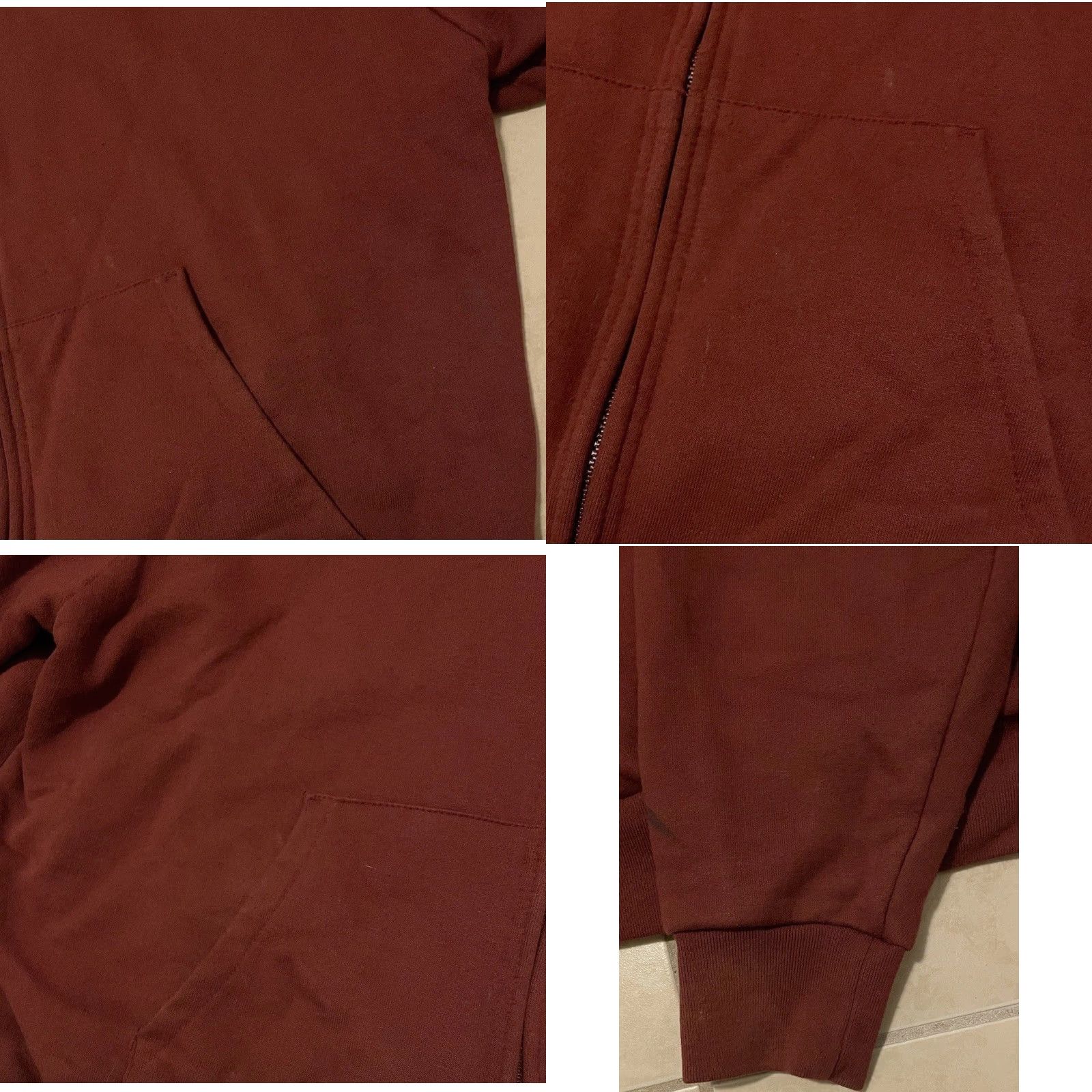 Vintage VINTAGE Camber 90s Faded Waffle Lined Thermal Zip Hoodie XL Red USA Trucker Grunge 80s Shirt Men Mens Size US XL / EU 56 / 4 - 8 Thumbnail