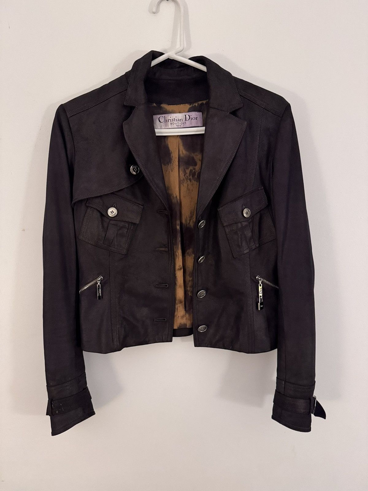 Christian Dior John Galliano suede Goat Leather jacket