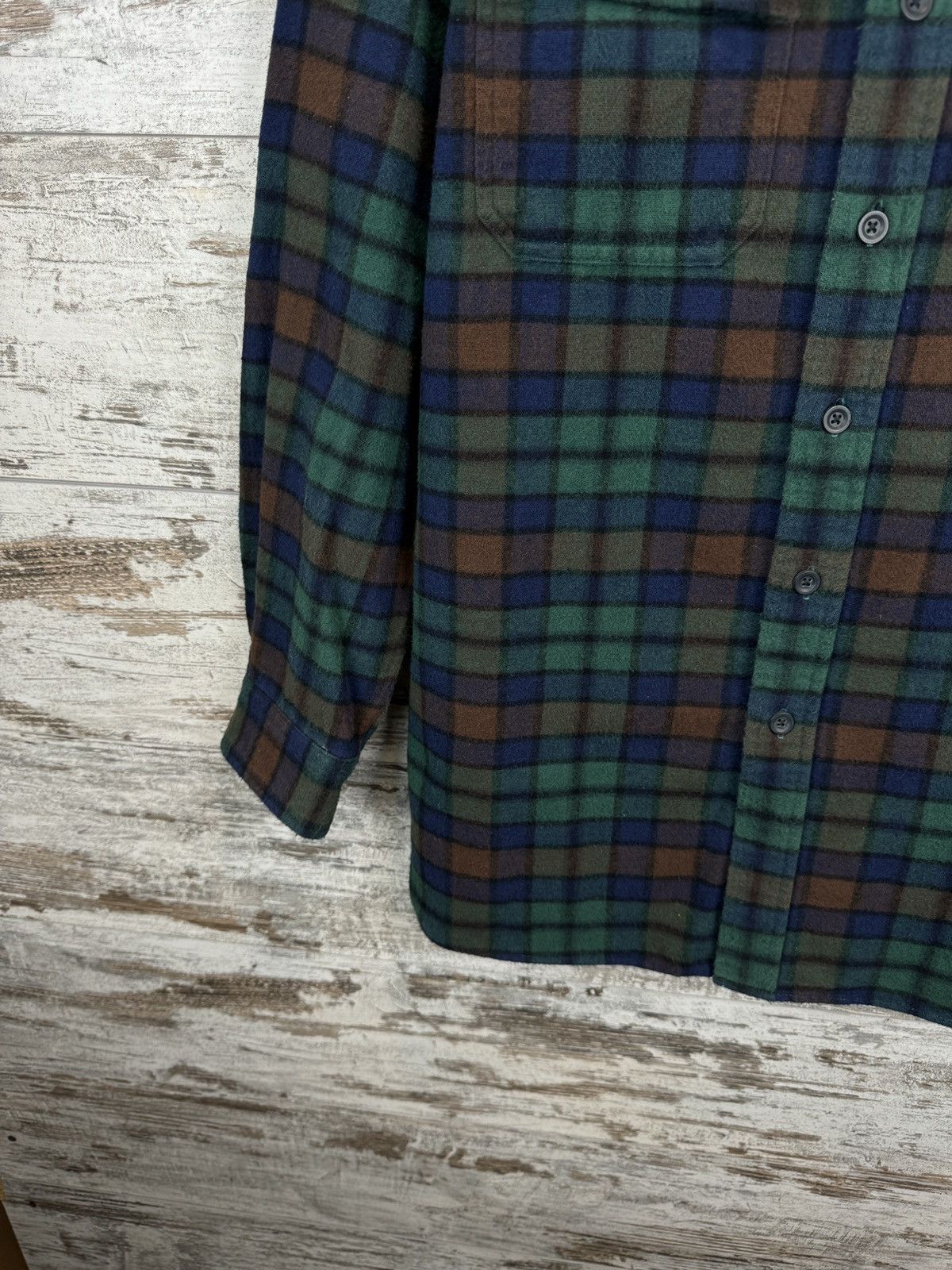 L.L. Bean × Vintage Mens Vintage L.L.Bean Overshirt flannel shirts button up Size US M / EU 48-50 / 2 - 5 Thumbnail