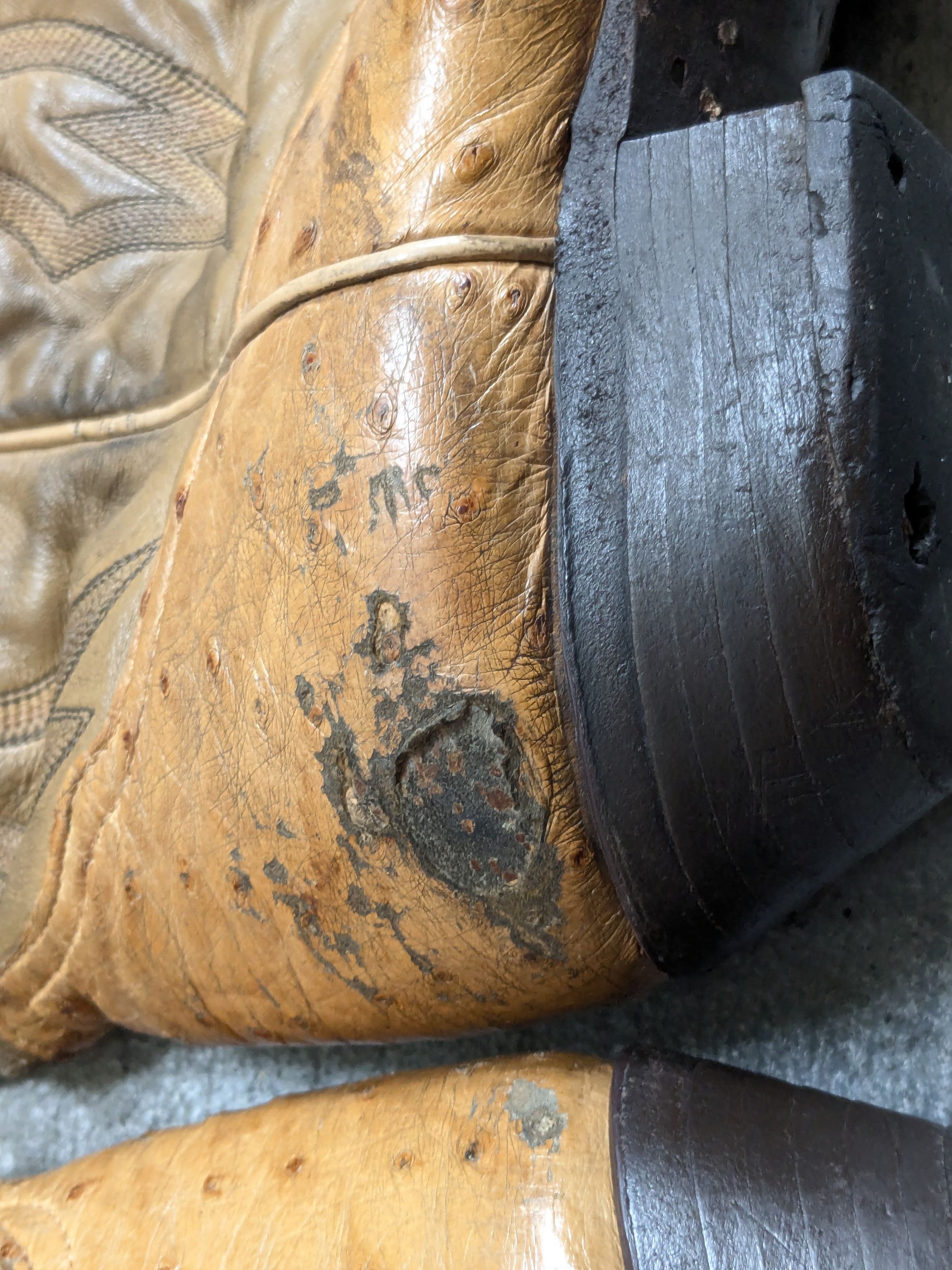 Tony Lama Tony Lama Cowboy Boots Beige 10.5 Wide Leather USA Americana Size US 10.5 / EU 43-44 - 8 Thumbnail