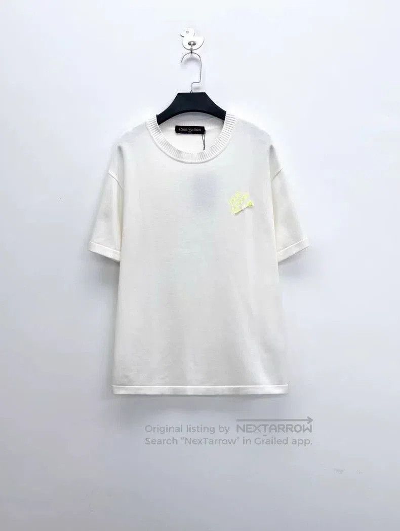 Louis Vuitton Louis Vuitton White Embroidered Knit Tee. Size US XS / EU 42 / 0 - 1 Thumbnail