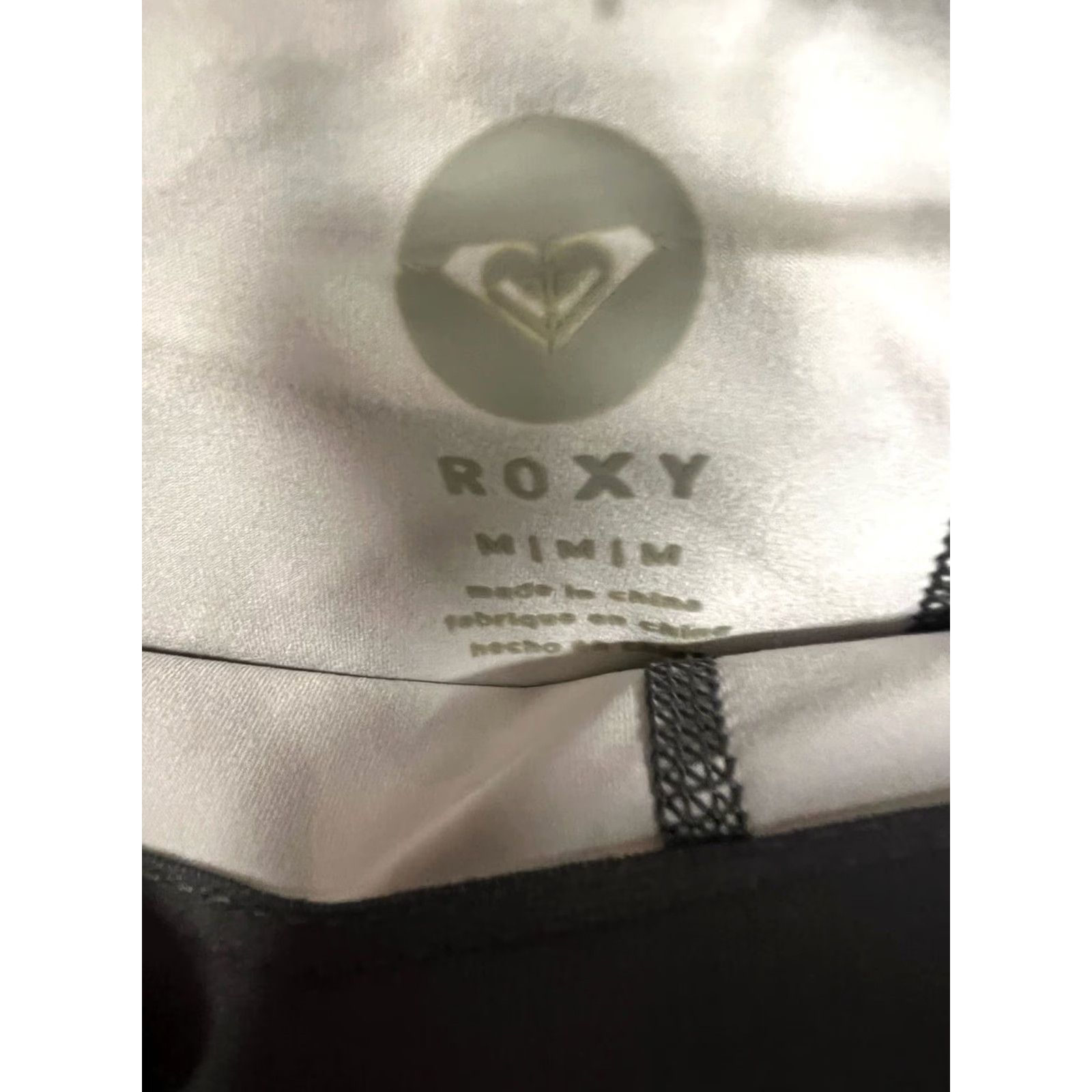 Vintage ROXY Gray Floral Leggings Medium Womens Size 32" / US 10 / IT 46 - 2 Thumbnail