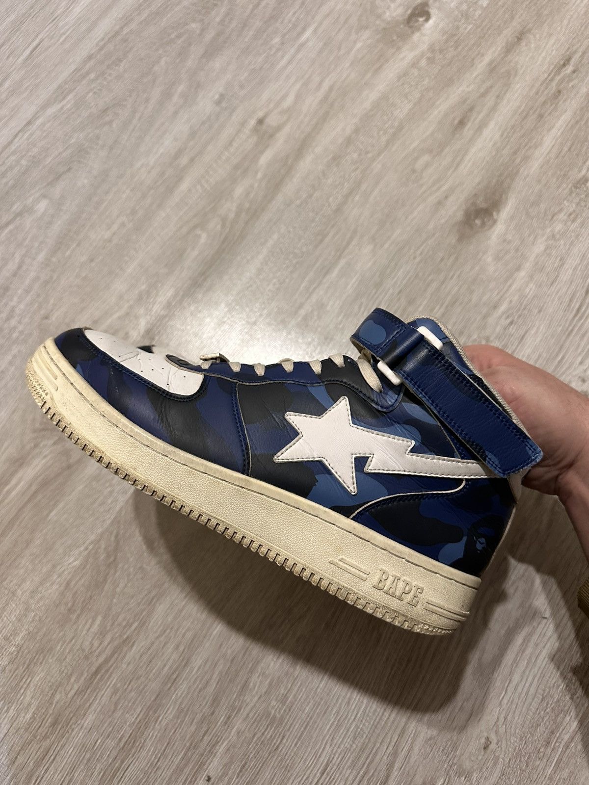 Bape A Bathing Ape Bape Sta Mid Color Camo Blue Size US 11 / EU 44 - 2 Thumbnail