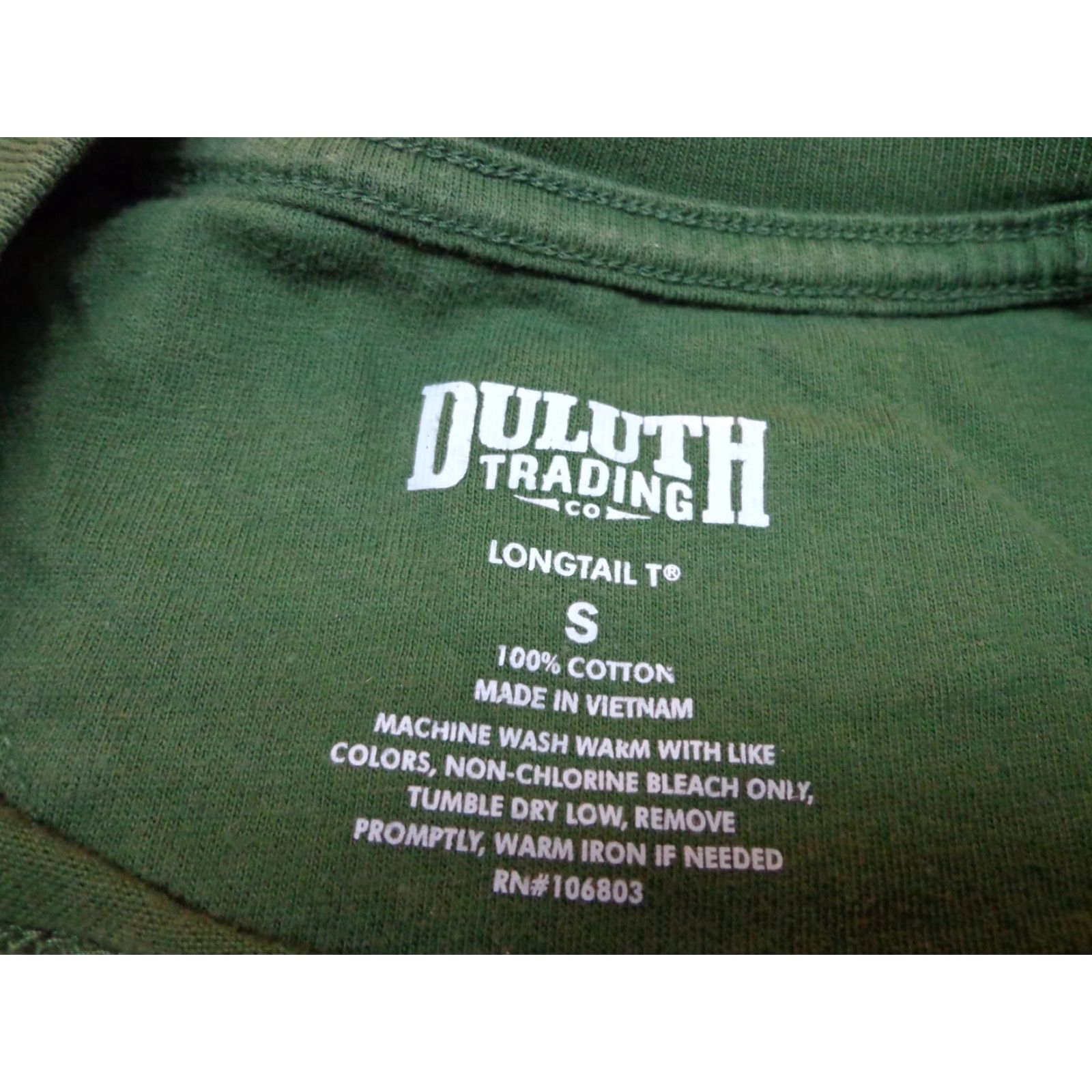 Vintage Duluth Mens T-Shirt Shirt Small Regular Green Cotton Crew Neck Short Sleeve Pockets Logo Vintage No Size US S / EU 44-46 / 1 - 5 Thumbnail