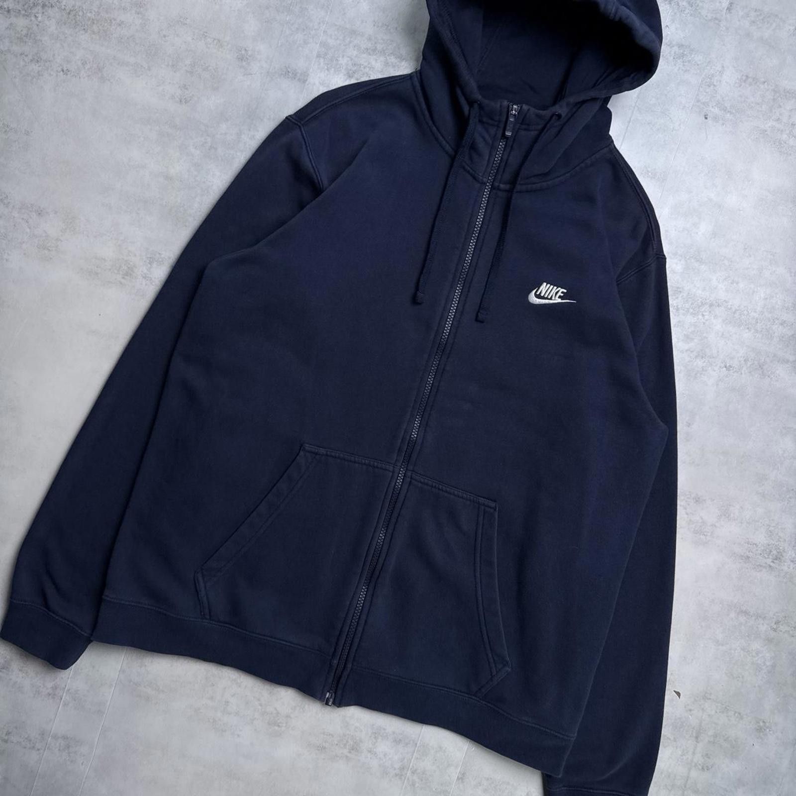 Nike Y2K Nike 00s Navy Zip Up Hoodie Jacket Size US L / EU 52-54 / 3 - 4 Thumbnail