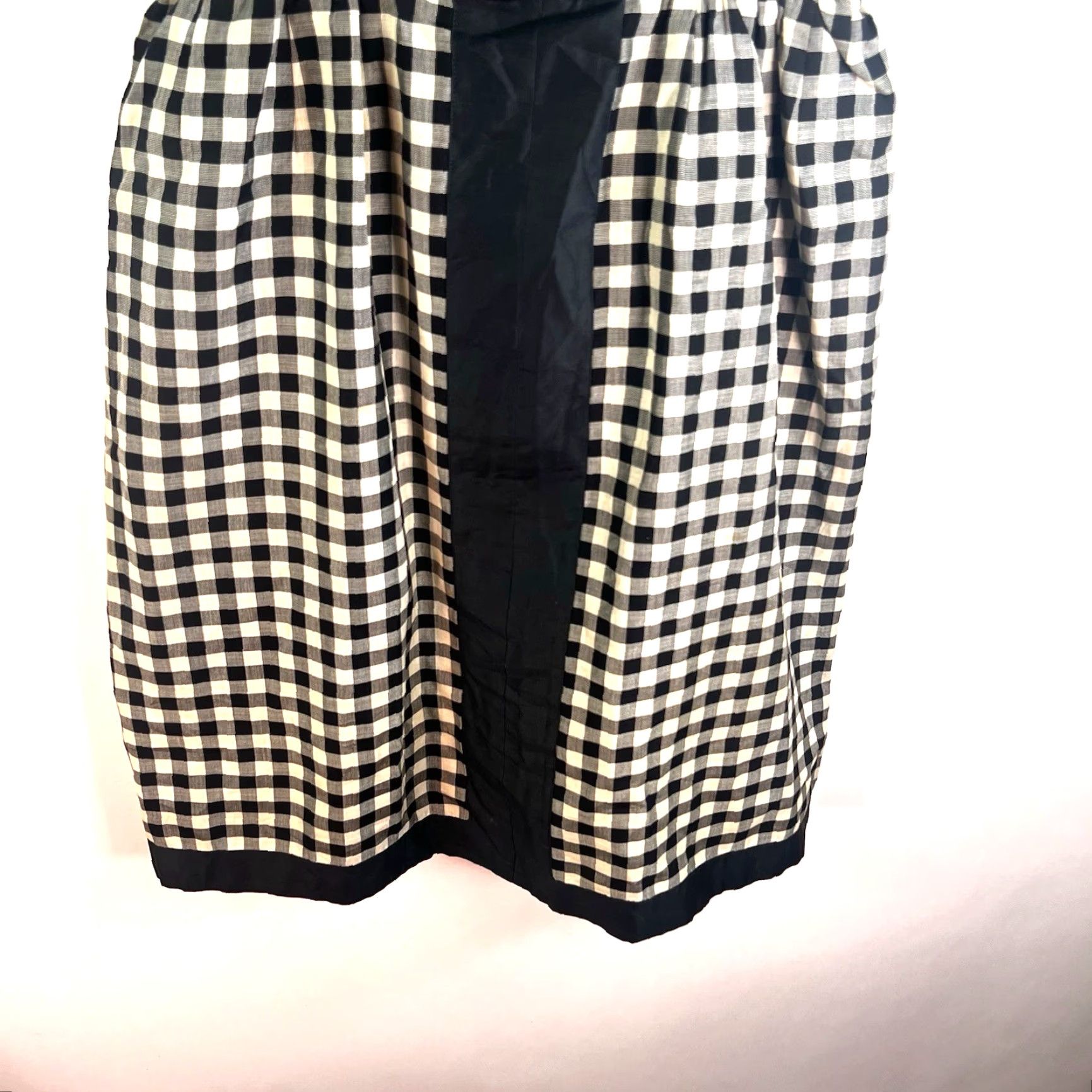 Vintage VINTAGE Suzy Perette 1950s Dress Womens Size 16 Black/White Gingham Shift Business Size 4XL / US 24-26 - 4 Thumbnail