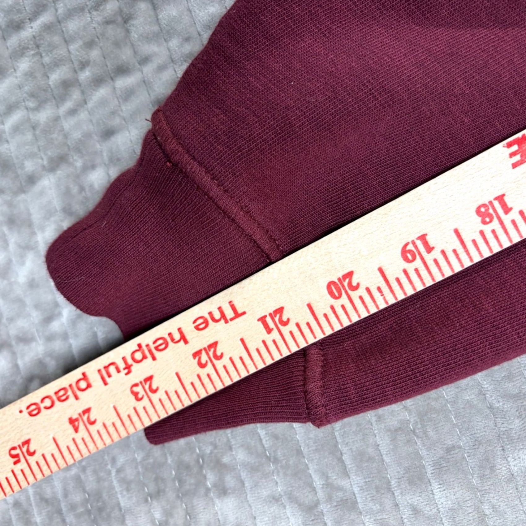 J.Crew J.CREW Mens Hoodie Maroon Burgundy Fleece Pullover Large Size US L / EU 52-54 / 3 - 6 Thumbnail