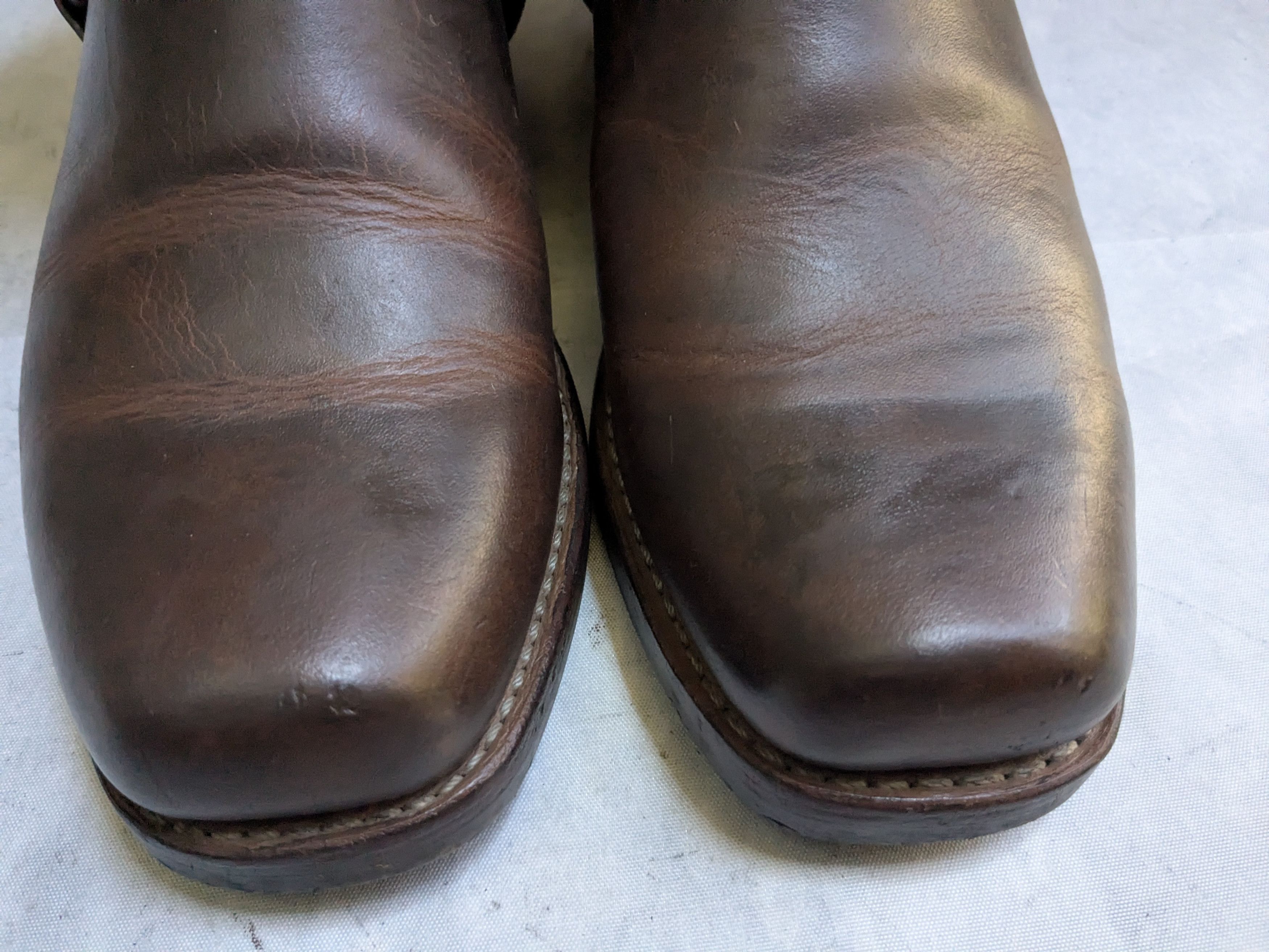 Frye Frye Harness Brown 9 M Leather Strap Buckle Size US 9 / EU 42 - 5 Thumbnail