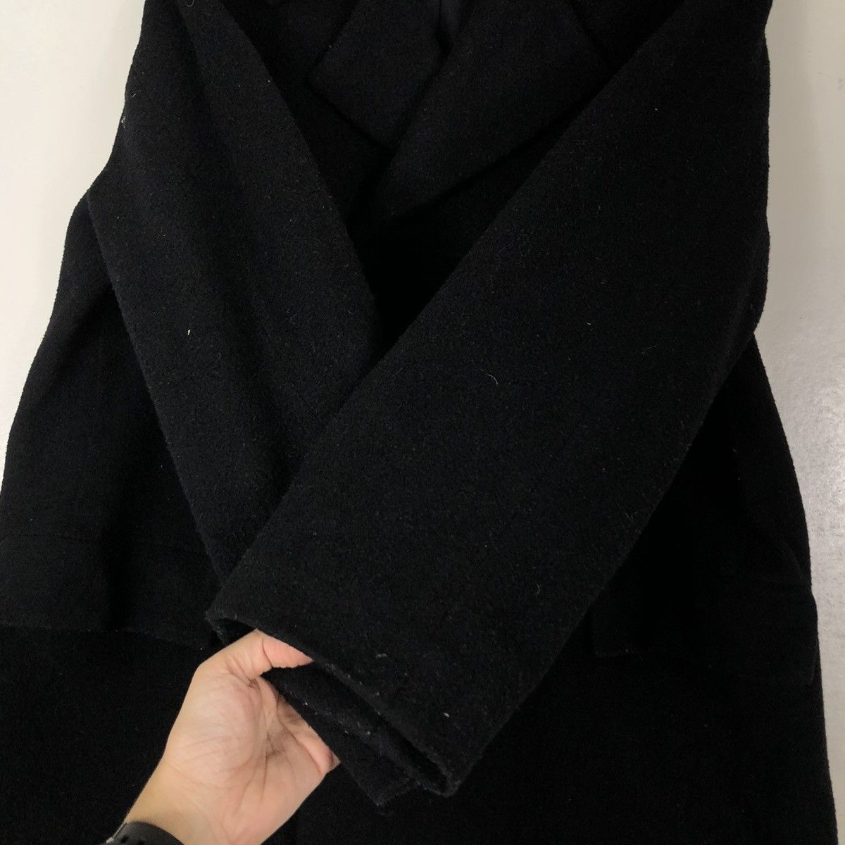 Yohji Yamamoto 🔥RICH BLACK DOUBLE BREAST WOOL JACKET WORK SHOP JAPAN Size US M / EU 48-50 / 2 - 15 Thumbnail