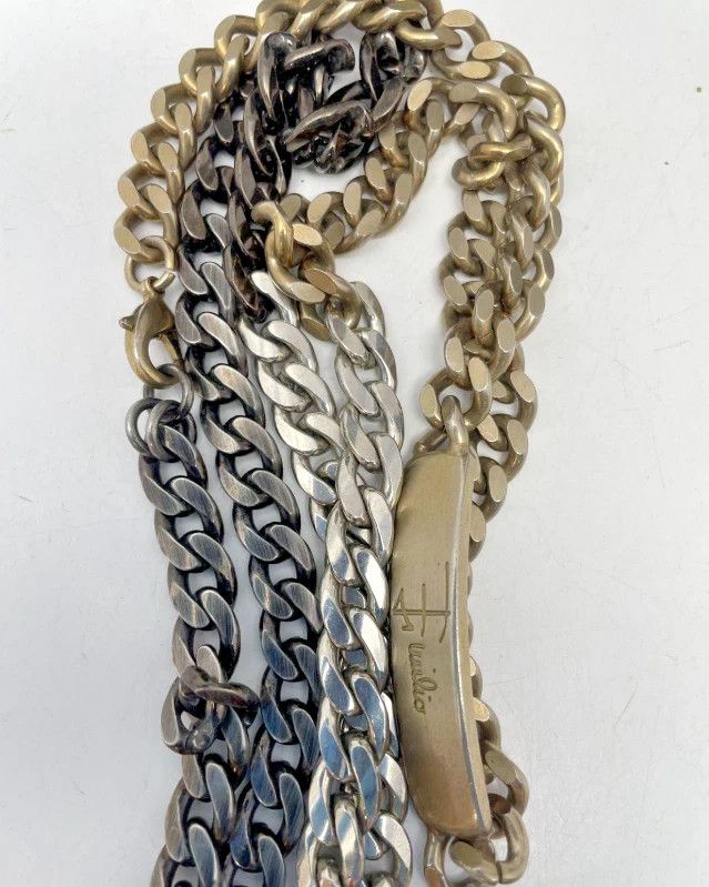 Emilio Pucci EMILIO PUCCI Tri-Color Chain Cuban Link Necklace RARE Size ONE SIZE - 2 Thumbnail