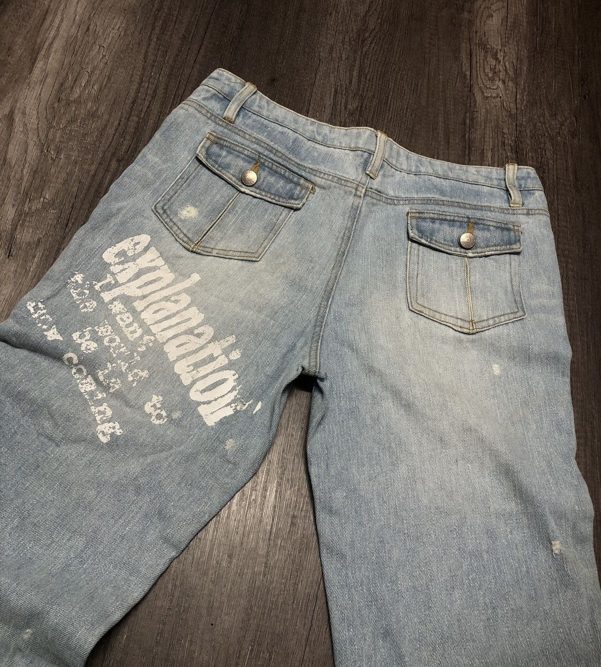 Japan Blue × Japanese Brand SKY BOMBER 391B08 Distressed Jeans Size US 32 / EU 48 - 24 Thumbnail