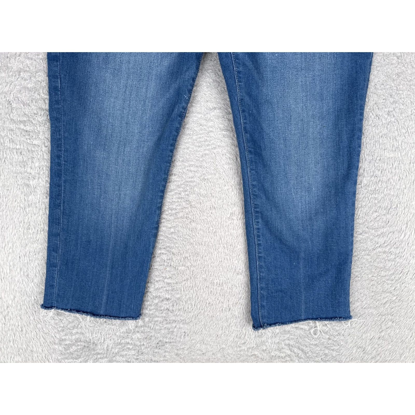Loft LOFT Slim Crop Jeans Womens 8P Blue Medium Wash High Rise Denim 29x22 Raw Hem Petite Size Size 30" / US 8 / IT 44 - 2 Thumbnail