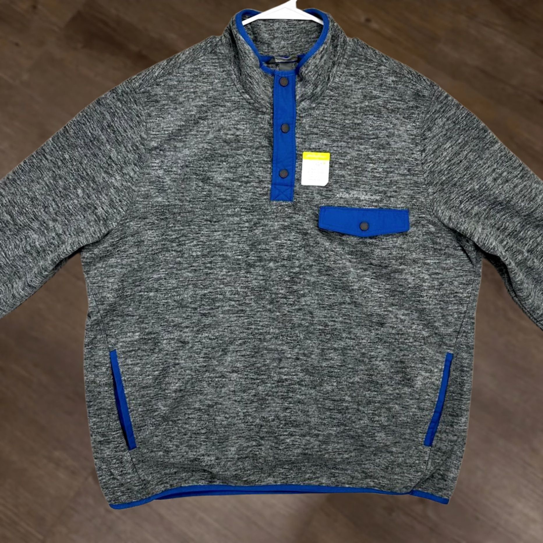Eddie Bauer VINTAGE? (No) Eddie Bauer Sweater Mens 2XL Grey Blue Supersoft Microfleece Henley Pullover NEW Size US XXL / EU 58 / 5 - 1 Thumbnail