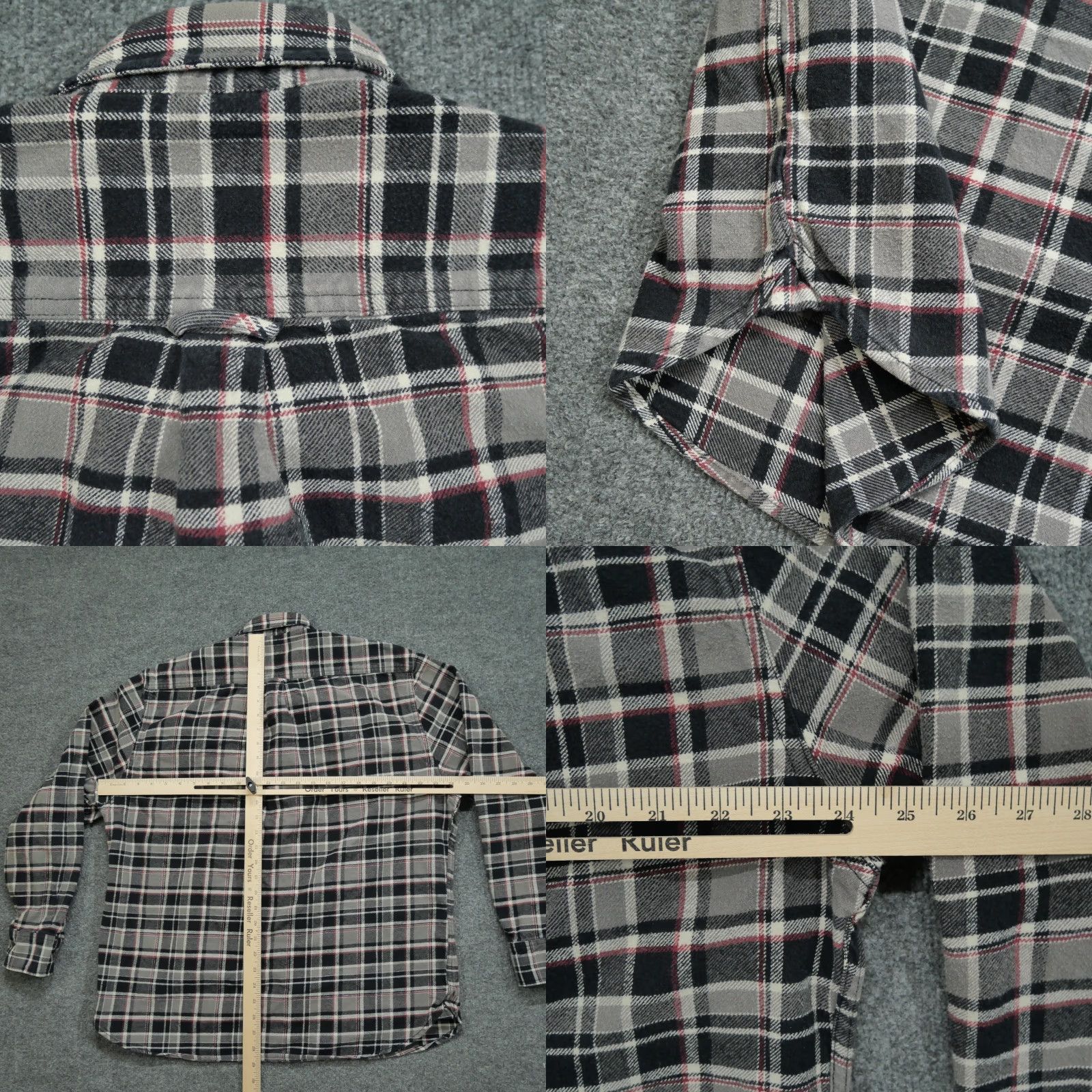 Vintage JACHS Shirt Mens XL Green Red Plaid Flannel Button-Up Workwear Cotton Classic Button-Down Pockets Size US XL / EU 56 / 4 - 8 Thumbnail