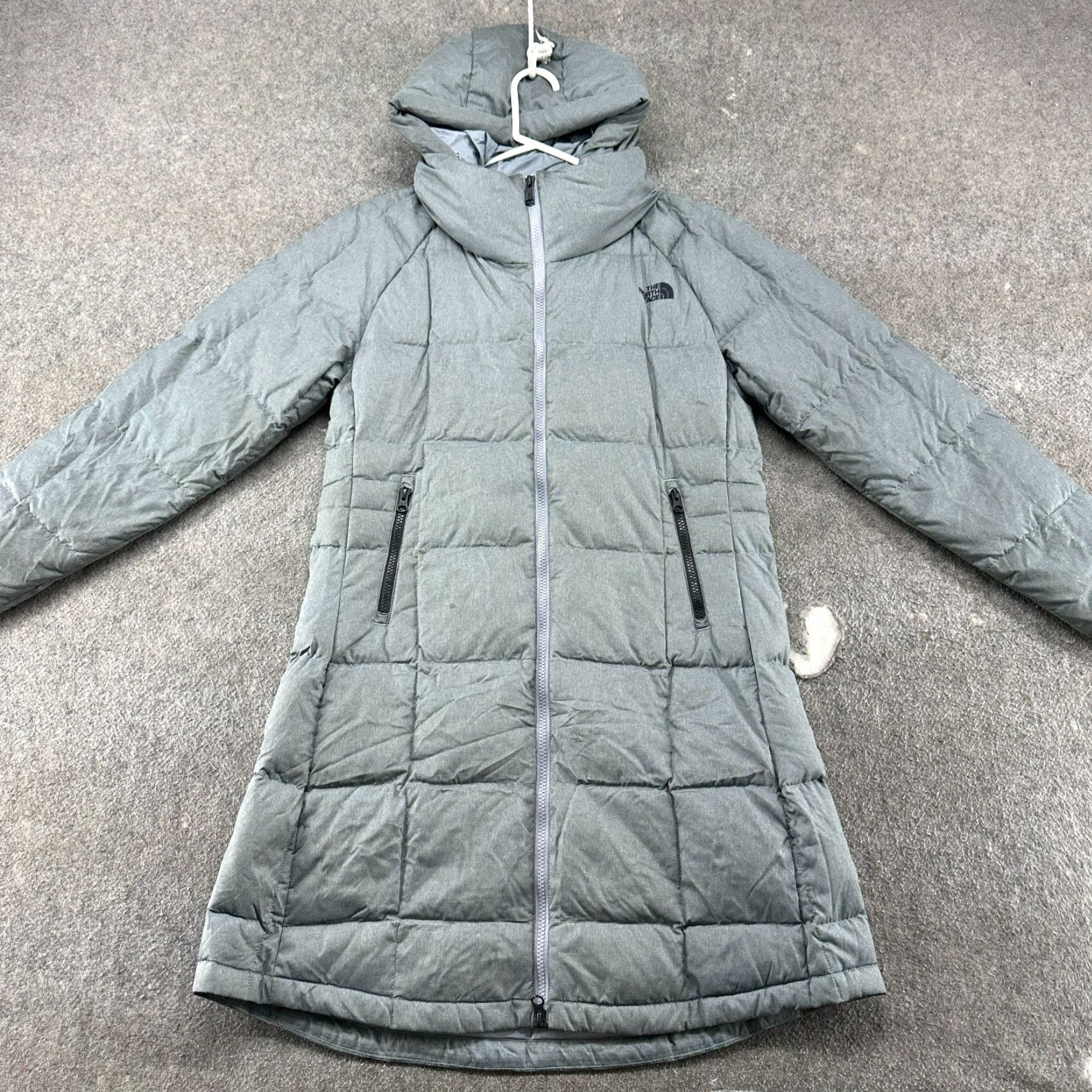The North Face The North Face Jacket Womens Small Gray Puffer Hooded Insulated Long Acropolis 550 Down Size S / US 4 / IT 40 - 3 Thumbnail