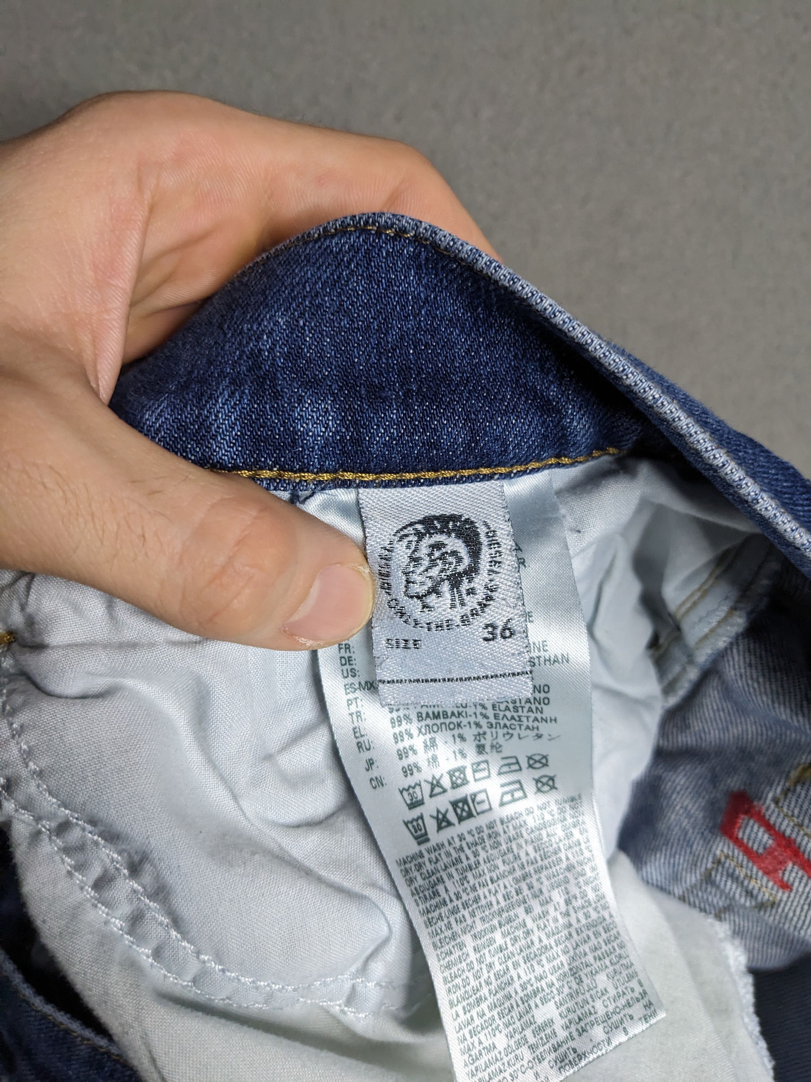 Diesel Diesel D-STRUKT Jeans 36x30 Slim Blue Denim Distressed Italy Size US 36 / EU 52 - 12 Thumbnail