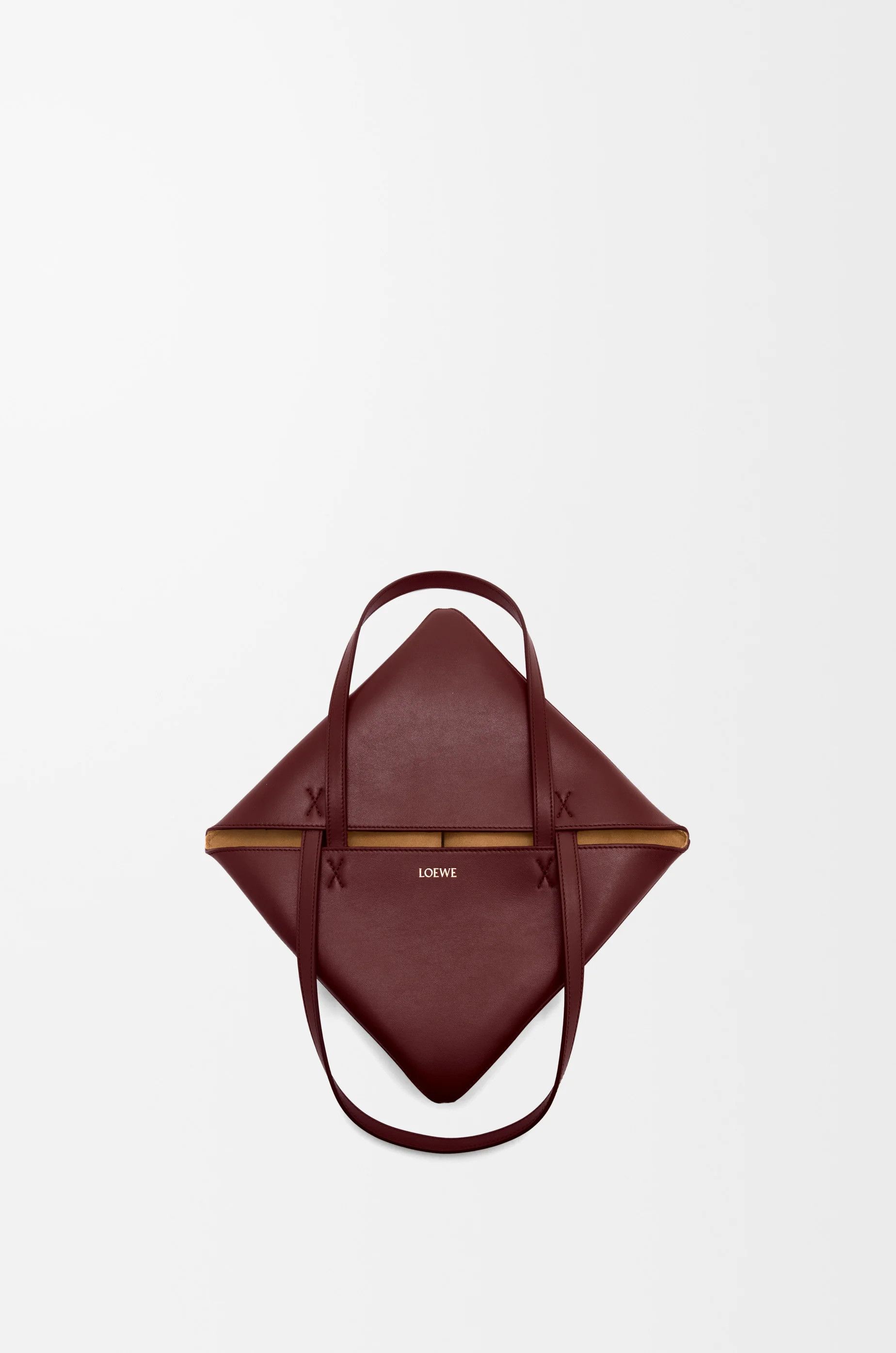 Loewe o1in1g0426 Size: OS/ Puzzle Fold Mini Tote Bag Dark Burgundy Size ONE SIZE - 8 Thumbnail