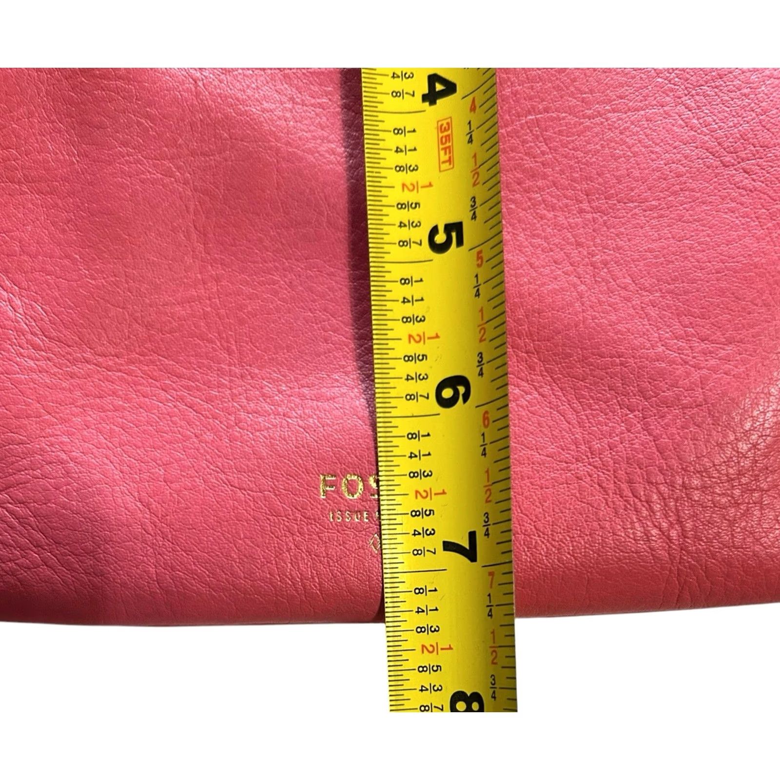 Fossil Fossil Sydney Crossbody Purse Pink Leather Shoulder Handbag Womens Top Zip Pebbled Leather Size S / US 4 / IT 40 - 7 Thumbnail
