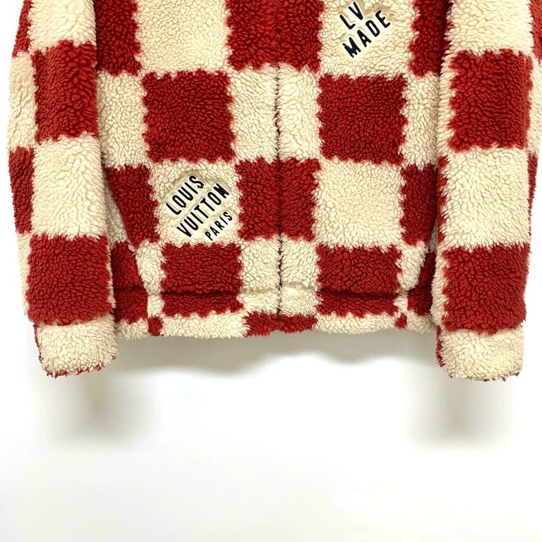 Louis Vuitton Louis Vuitton White and red checkerboard teddy jacket 2501- Size US XL / EU 56 / 4 - 8 Thumbnail