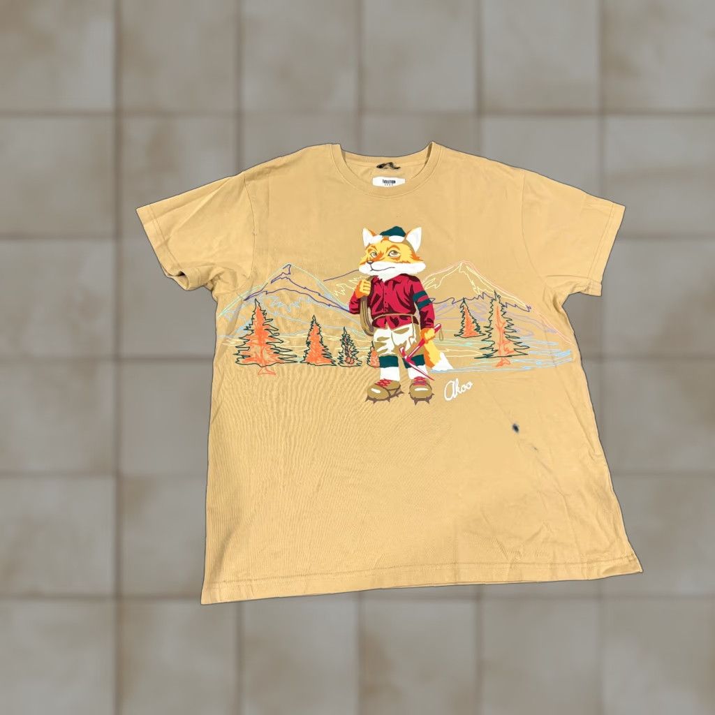 Vintage AKOO T-Shirt Mens 2XL Tan Beige Graphic Print Crew Neck Short Sleeve Urban Streetwear 2XL Adults Mens Size US XXL / EU 58 / 5 - 1 Thumbnail