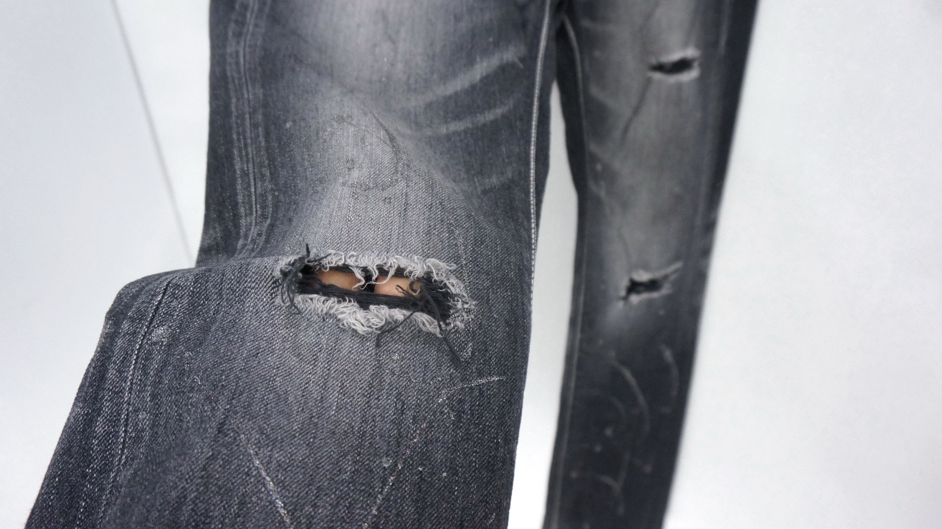 Japanese Brand 💥 Japan Murder License Ripped Distressed Jeans Size US 30 / EU 46 - 10 Thumbnail