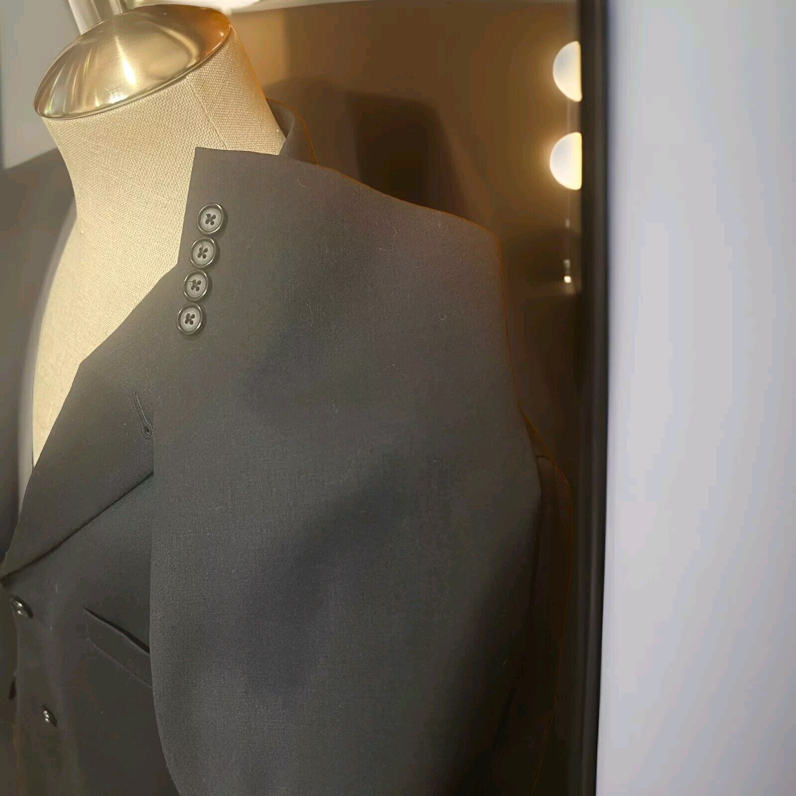 Burberry BURBERRY Black 100% Wool Blazer 44 R Sport Coat Size 44R - 2 Thumbnail