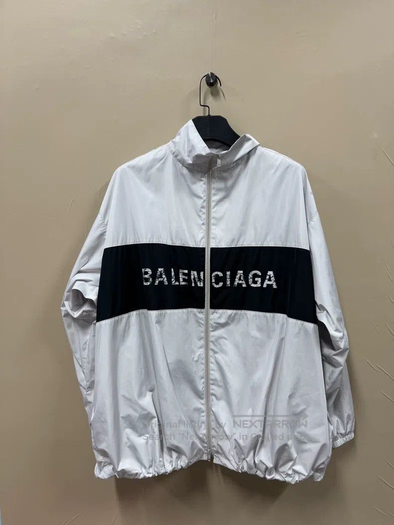 Balenciaga Balenciaga Black and White Aged Windbreaker Jacket Size US S / EU 44-46 / 1 - 3 Thumbnail