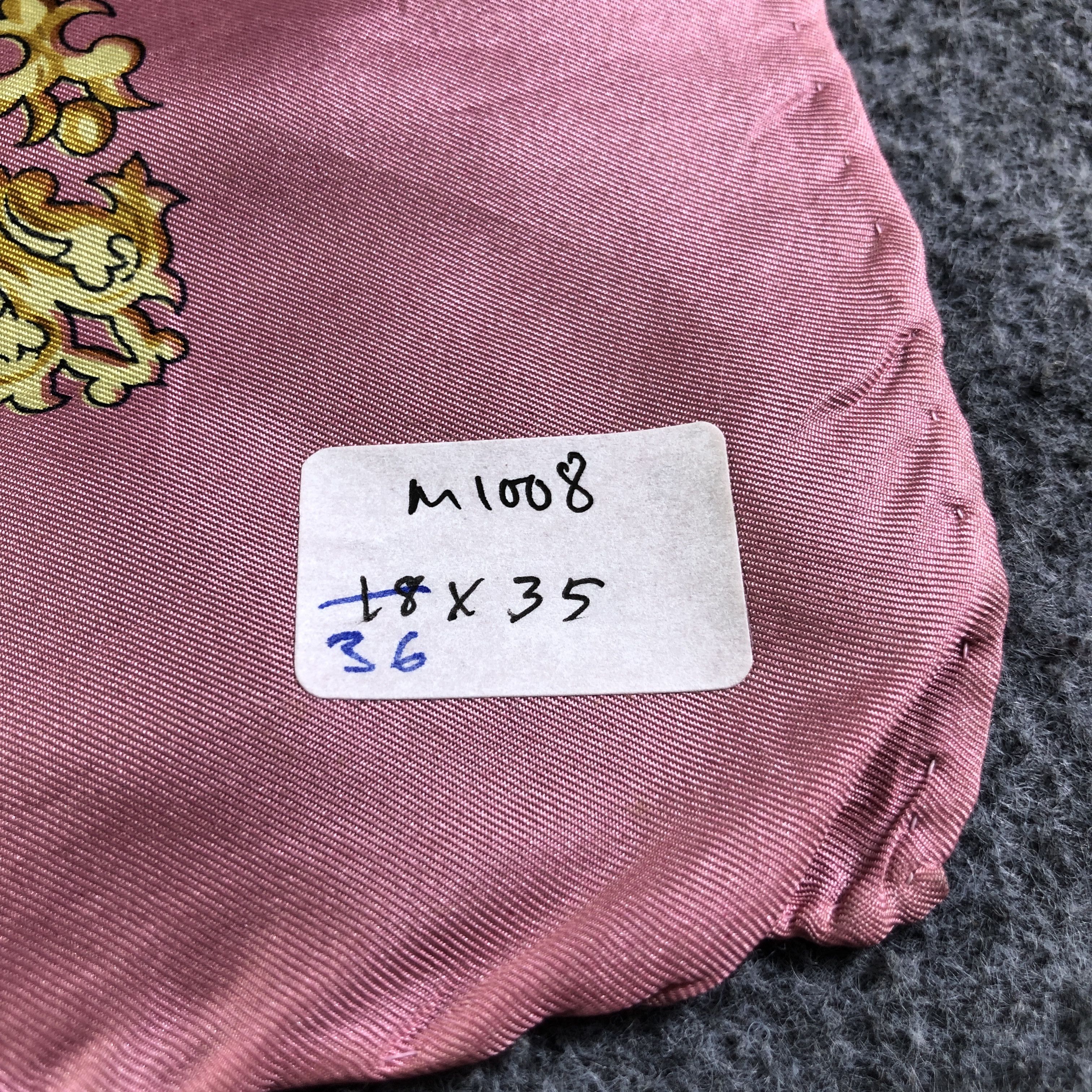 Japanese Brand Luxury Baroque Design Hand Rolled Silk Scarf M1008 Size ONE SIZE - 9 Thumbnail