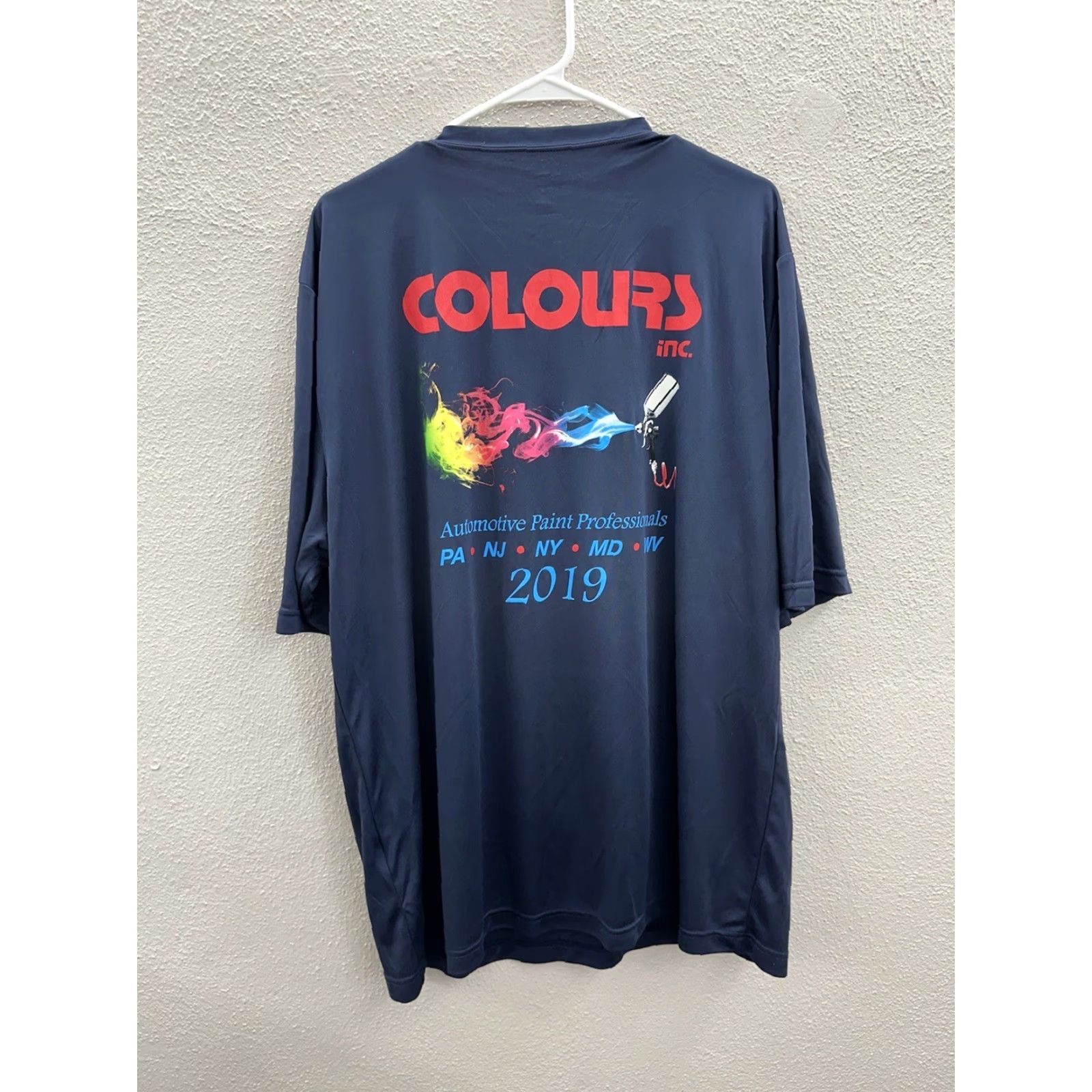Vintage Team 365 Shirt 2XL Short Sleeve Automotive Painters Work Blue Mens T-Shirt 365 Car USA Logo 2019 Size US XXL / EU 58 / 5 - 6 Thumbnail
