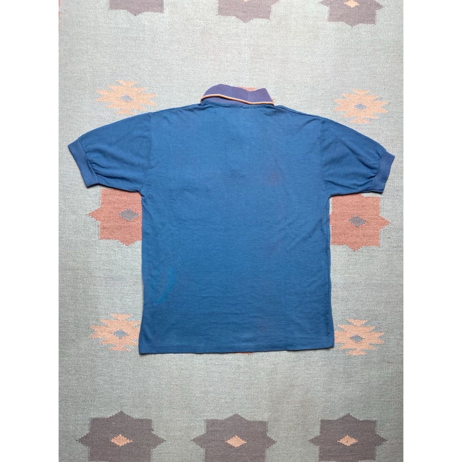 Vintage VINTAGE MunsingWear Polo Shirt Short Sleeve Blue Golf 70s Combed Cotton Large Mens Size US L / EU 52-54 / 3 - 7 Thumbnail