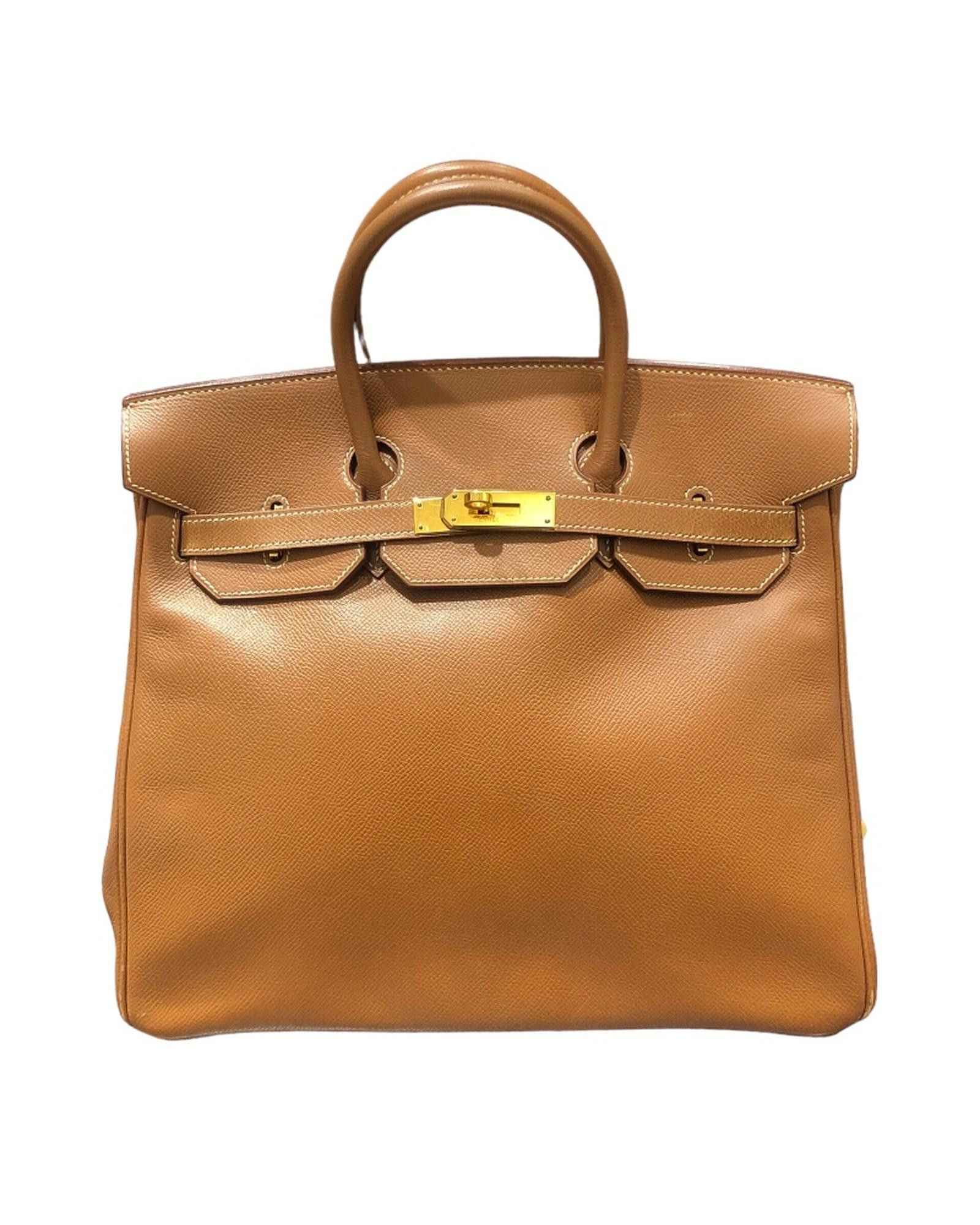 image of Hermes Brown Courchevel Leather Birkin Bag - 35 Cm Size, Women's