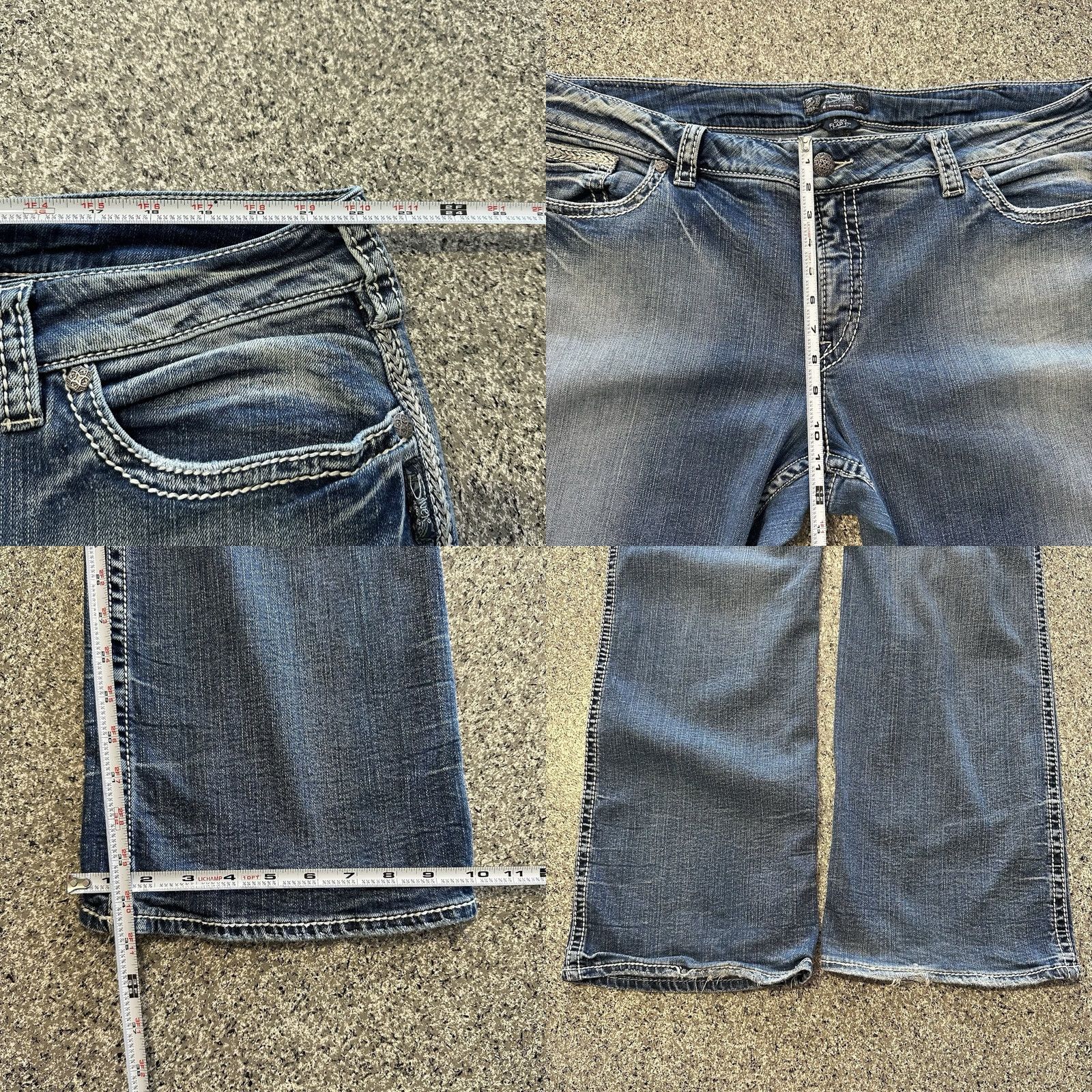 Silver Jeans Co. Nike Silver Jeans Womens Jeans Bootcut 5-Pocket Denim Blue Suki 26x35 Stretch Mid Rise Size 30" / US 8 / IT 44 - 8 Thumbnail