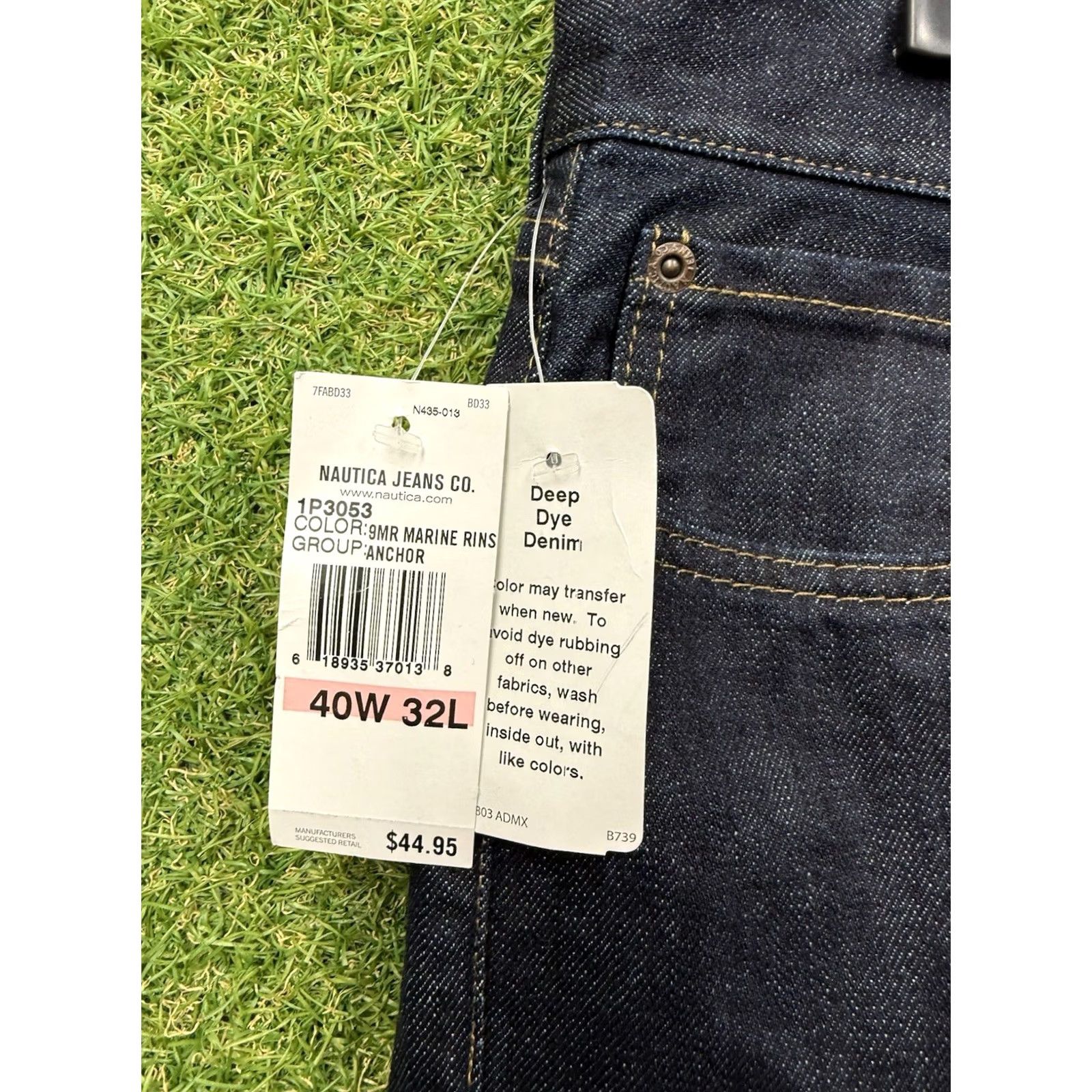 Nautica Nautica Jeans Mens 40x32 Athletic Slim Fit Stretch Denim Tapered Leg RP3712 NWT Jeans Blue 5-Pocket Logo Mens Regular Time Size US 40 / EU 56 - 3 Thumbnail