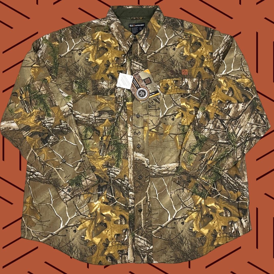 Vintage 5.11 511 Realtree Xtra Taclite Shirt Mens 2XL XXL Reg Camo Hunting Button Down Sizing Reg Camo Hunting Mens Button-Down Shirts 5.11 Tactical Size US XXL / EU 58 / 5 - 1 Thumbnail
