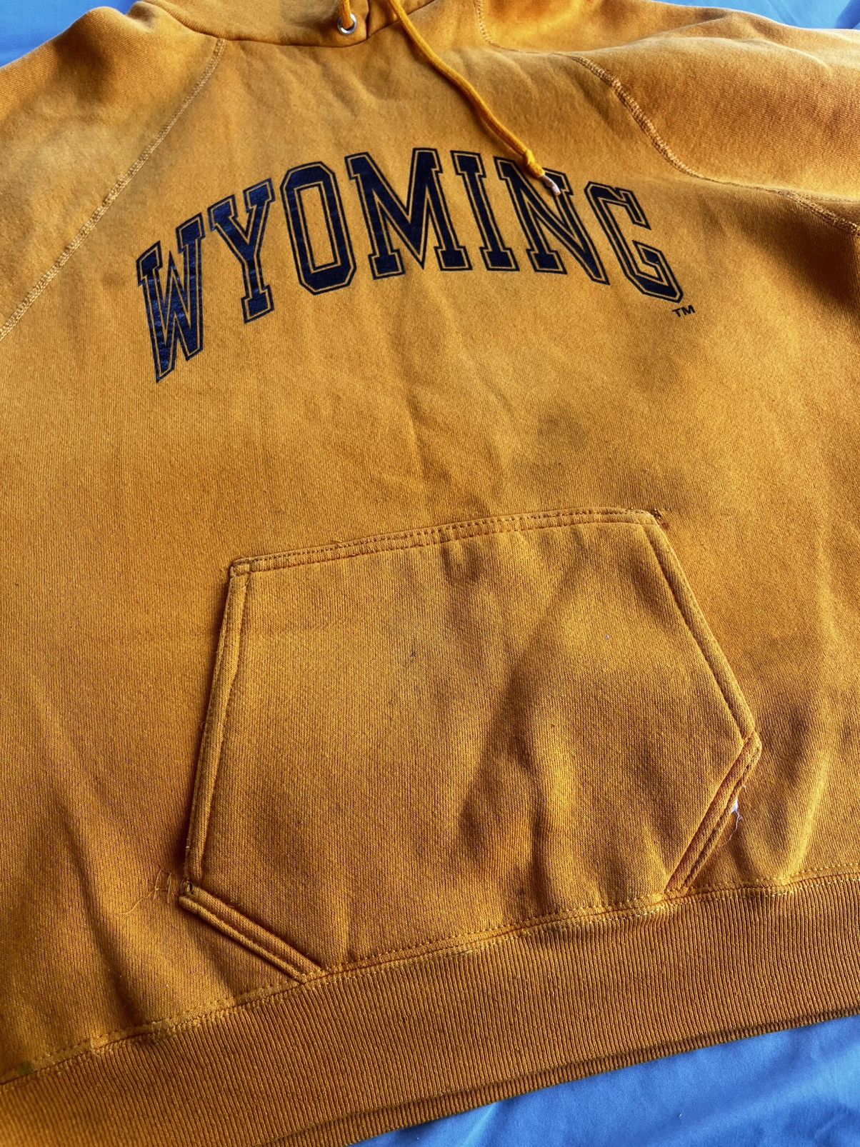 Vintage Vintage 80s 90s Wyoming Hoodie Discus Athletics Size US XL / EU 56 / 4 - 6 Thumbnail