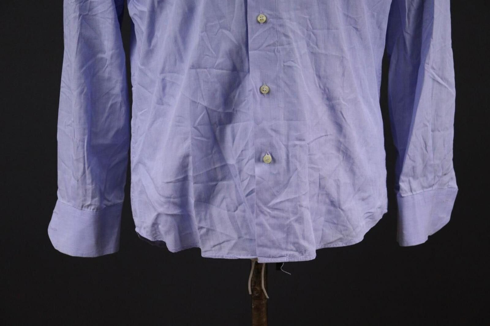 Romeo Gigli Romeo Gigli Milano Blue Long Down Shirt Size 39 / 15 Size US M / EU 48-50 / 2 - 3 Thumbnail
