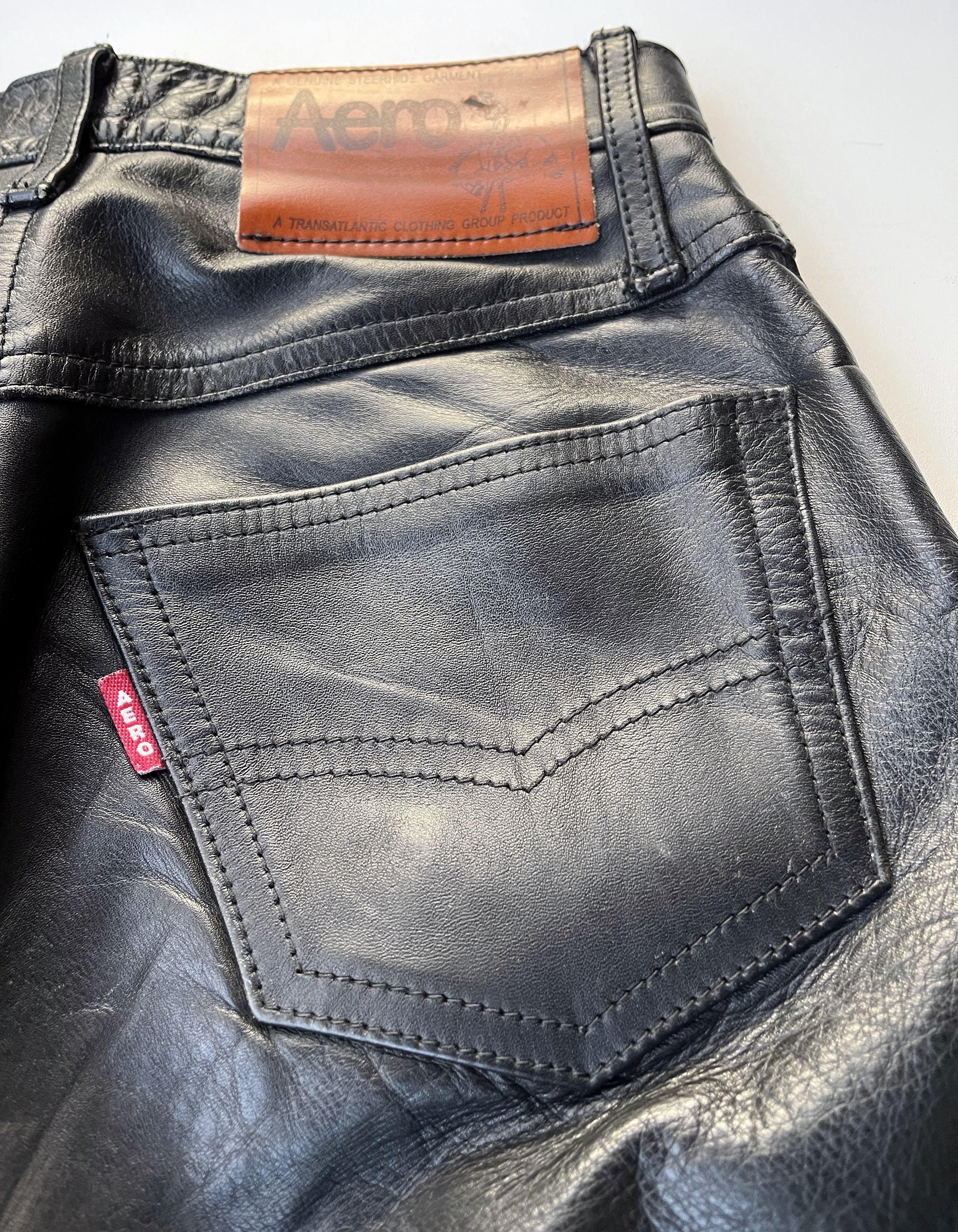 Aero Leathers AERO LEATHERS Leather Trousers (Leather Jeans) Size US 31 - 11 Thumbnail