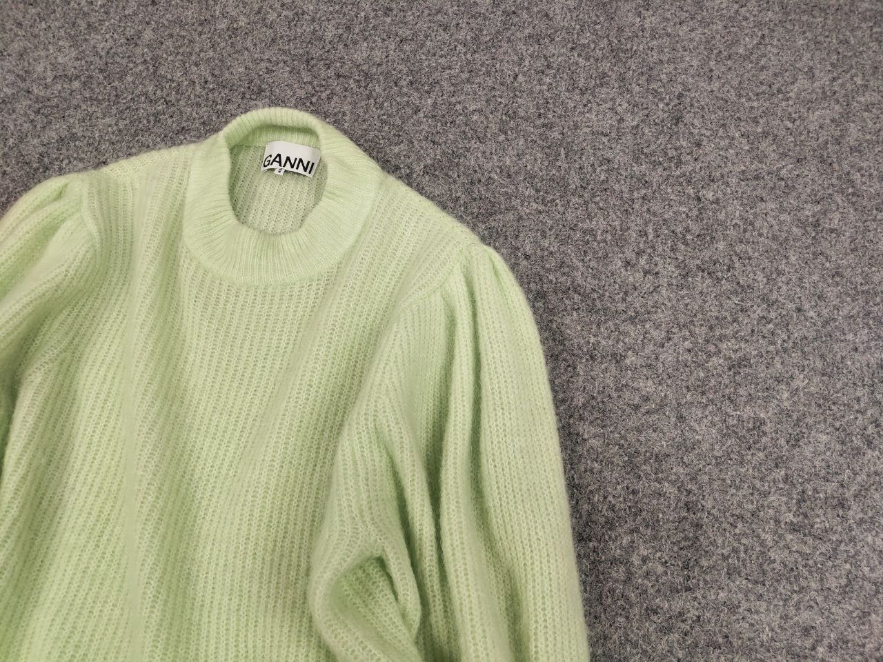 Ganni Ganni Design Alpaca Wool Blend Green Light Pulover Sweater Size M / US 6-8 / IT 42-44 - 4 Thumbnail