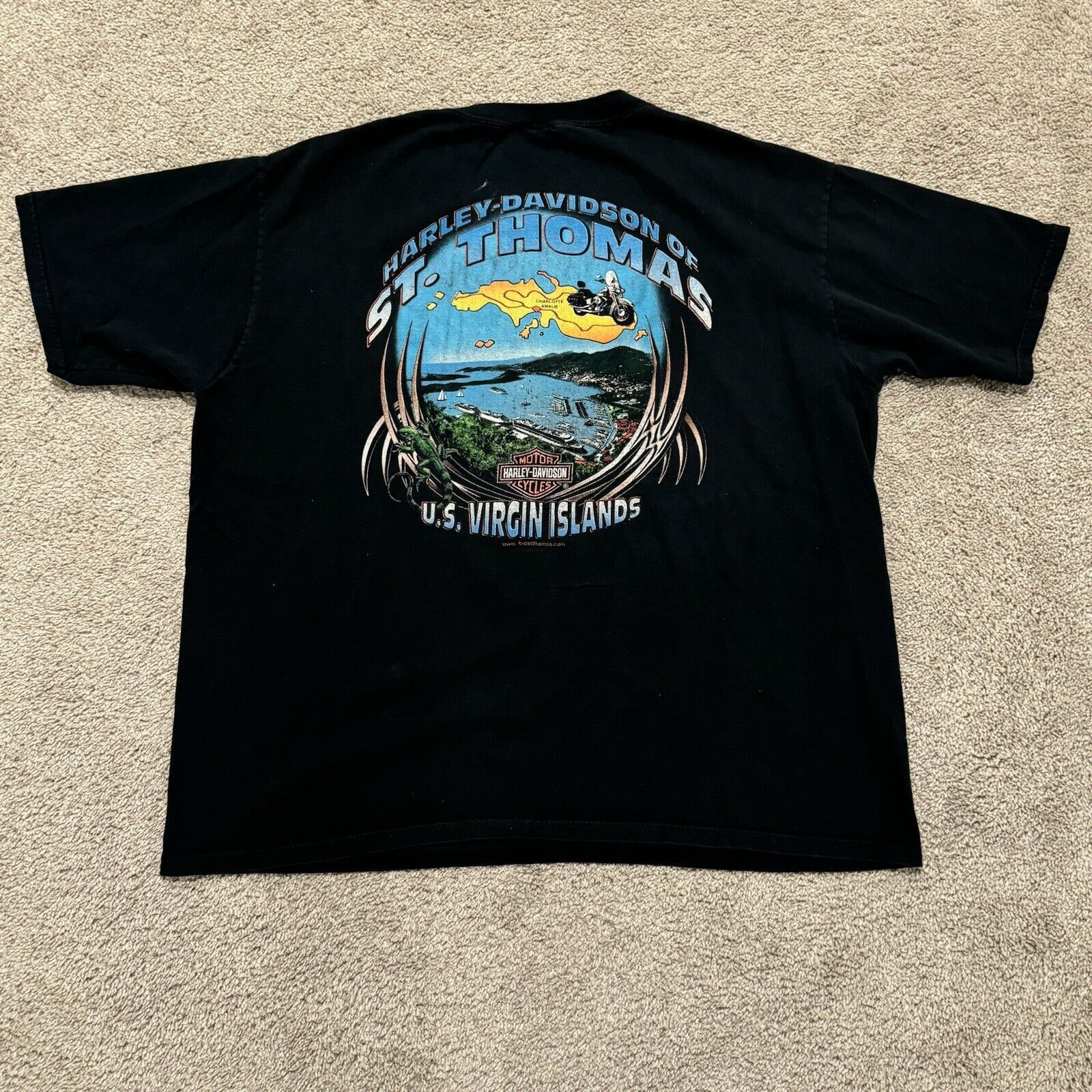 Harley Davidson Vintage Y2K Harley Davidson Skull Biker Graphic T-Shirt XXL Size US XXL / EU 58 / 5 - 2 Thumbnail