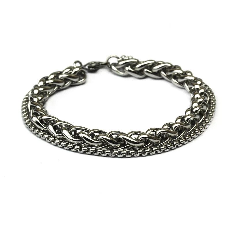 Japanese Brand Hip-hop Thick Stainless Steel Bracelet Size ONE SIZE - 4 Thumbnail