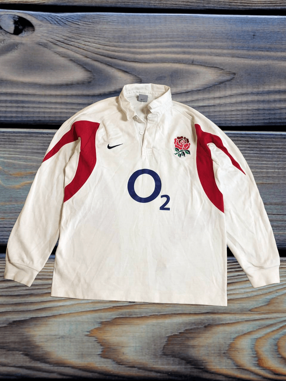Nike NIKE O2 ENGLAND Rugby Union HOME Long Sleeve Shirt Jersey Size US M / EU 48-50 / 2 - 1 Thumbnail