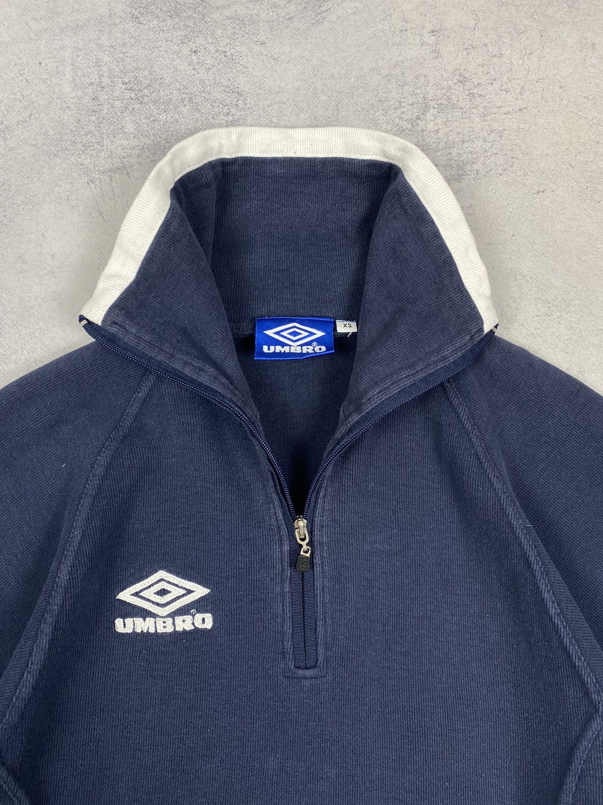 Umbro Vintage 90s Umbro Sweater 1/3 Zip Up Retro Jumper Sweater Size US XS / EU 42 / 0 - 5 Thumbnail