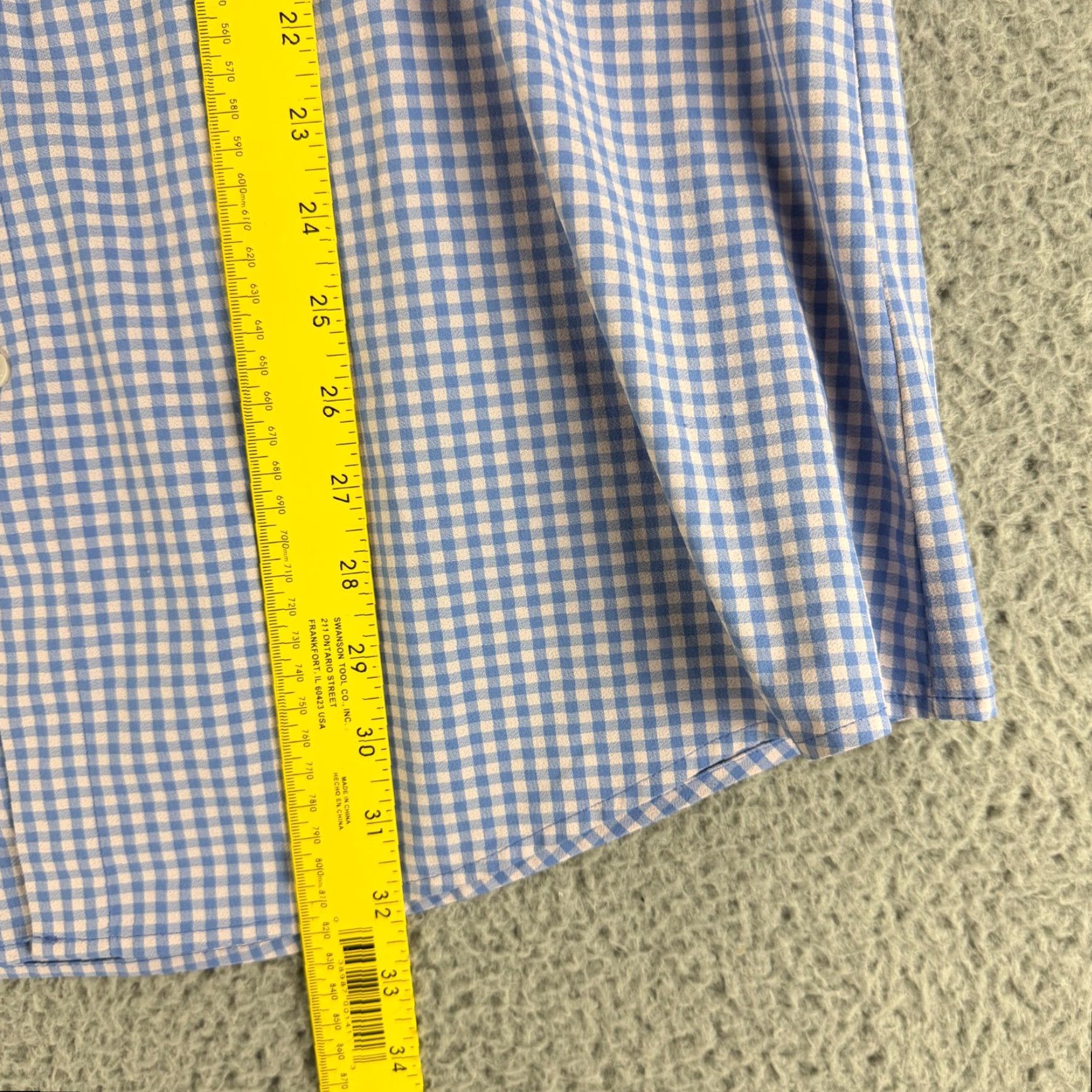 Mizzen+Main Mizzen Main Performance Button-Down Shirt Mens Size XXL Blue Gingham Long Sleeve Size US XXL / EU 58 / 5 - 6 Thumbnail