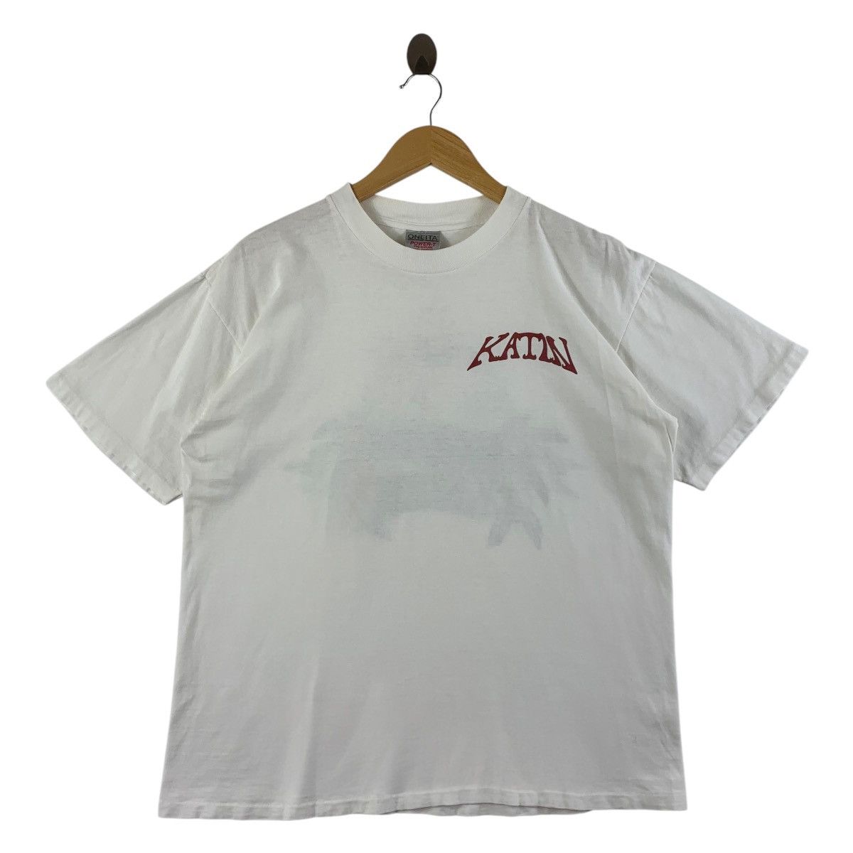 Vintage Vintage 90s KATIN big logo back hit spellout surfing Tee Size US L / EU 52-54 / 3 - 2 Thumbnail