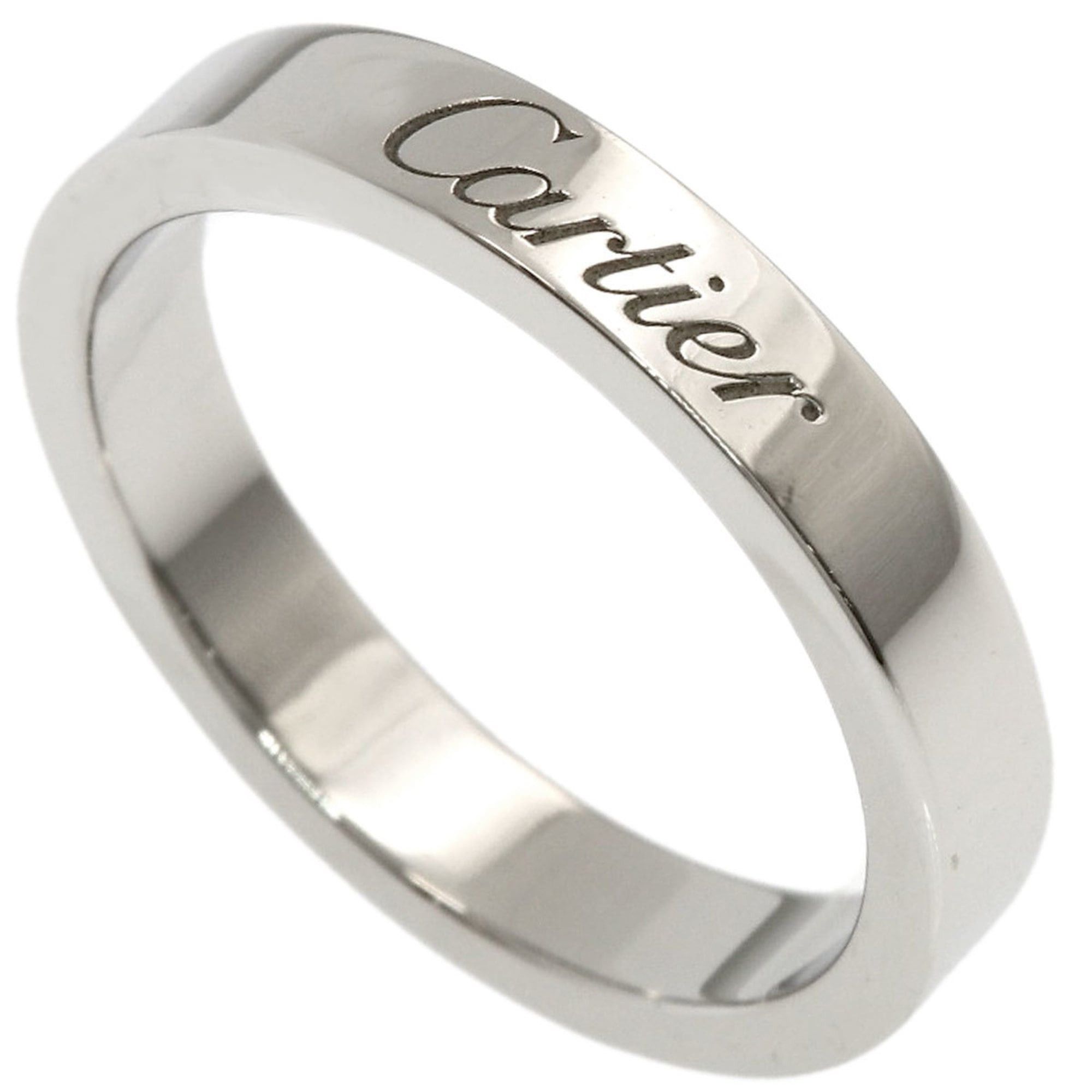 Cartier Cartier Flat Band #46 Ring, Platinum PT950, Women's, CARTIER Size ONE SIZE - 1 Thumbnail